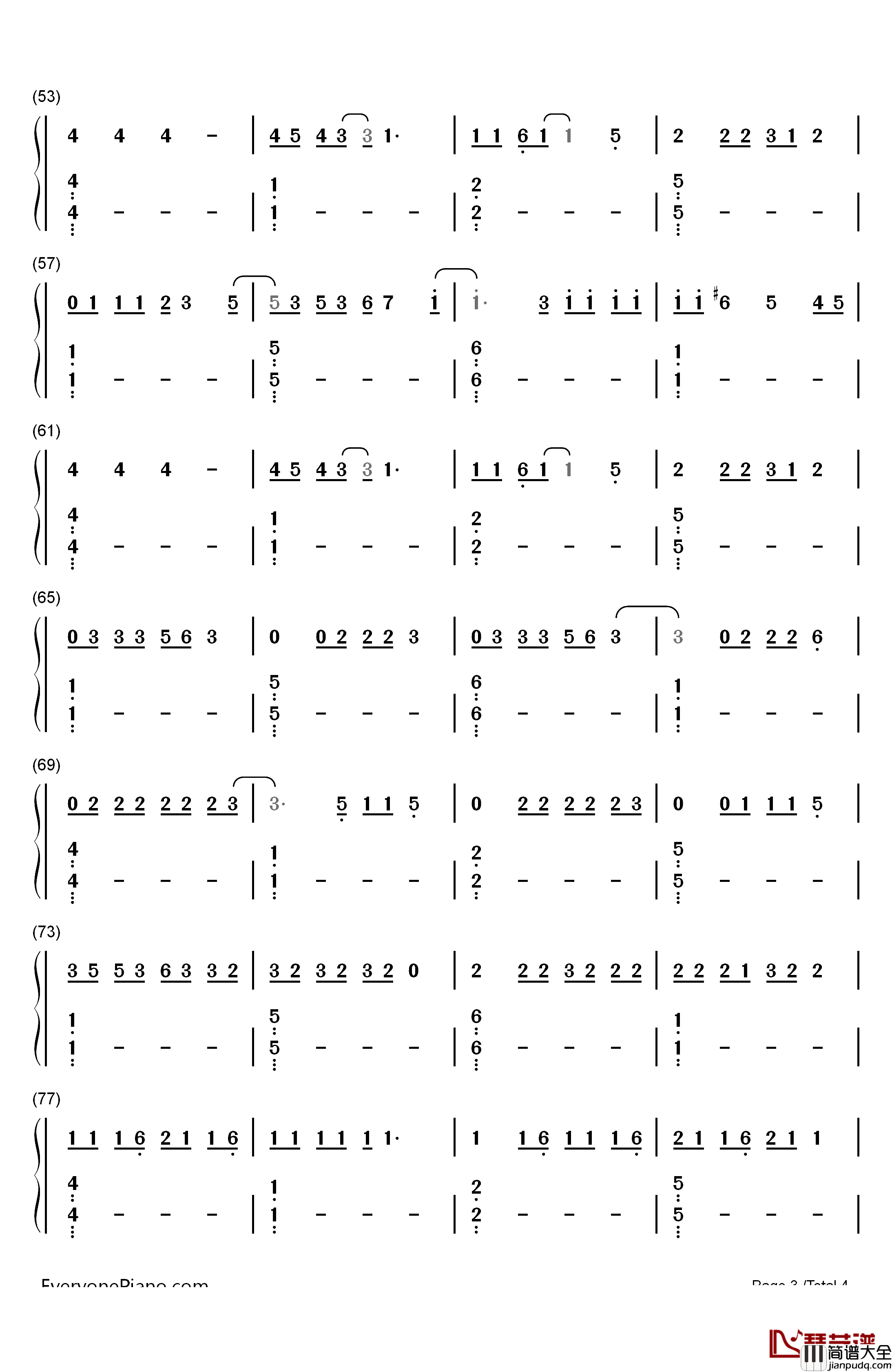 Bad_Things钢琴简谱_数字双手_MGK_Camila_Cabello