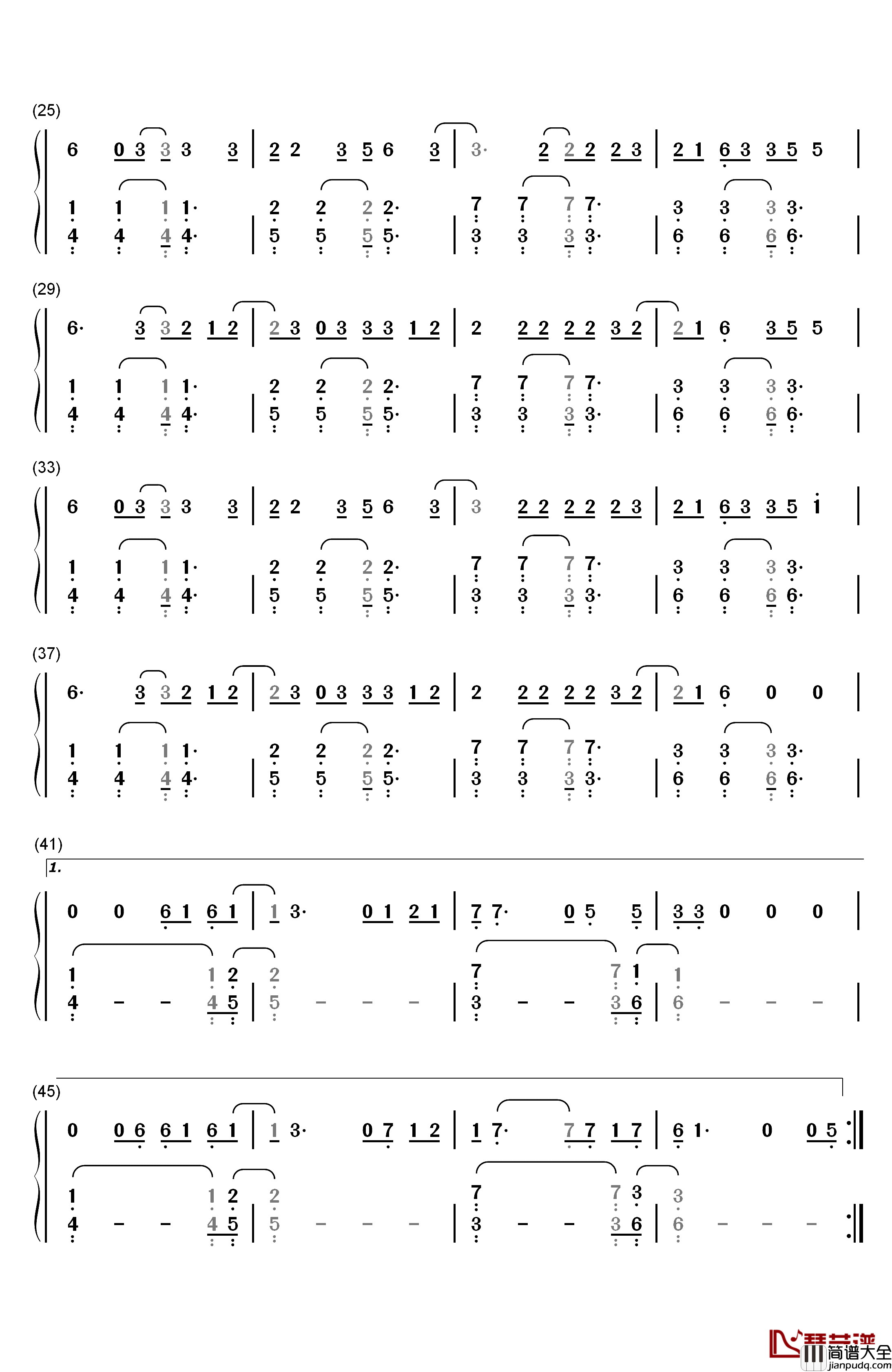 The_Fighter钢琴简谱_数字双手_Keith_Urban_Carrie_Underwood