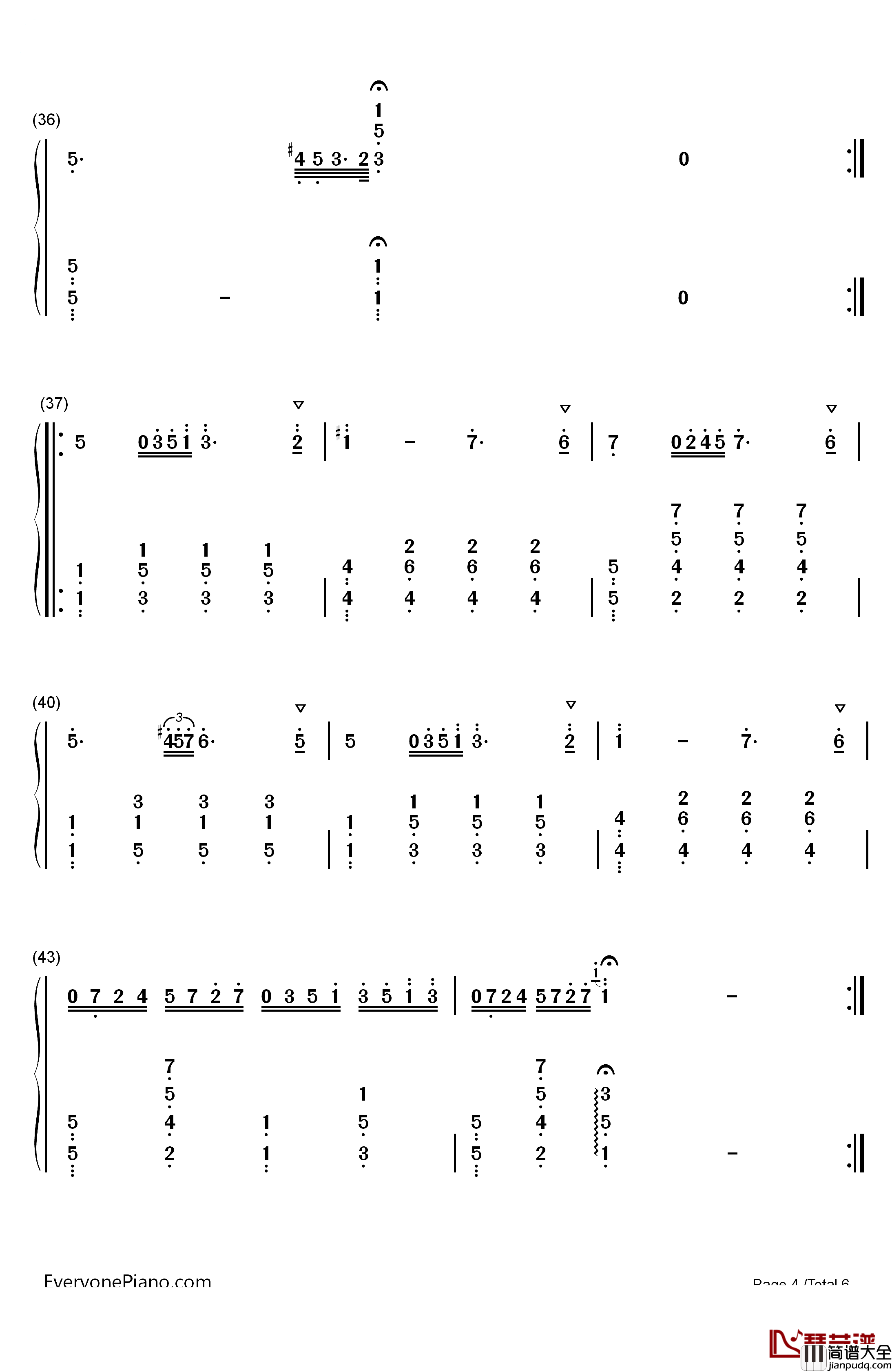 少女的祈祷（Maiden's_Prayer）钢琴简谱_数字双手_巴达捷芙斯卡(Badarzewska)