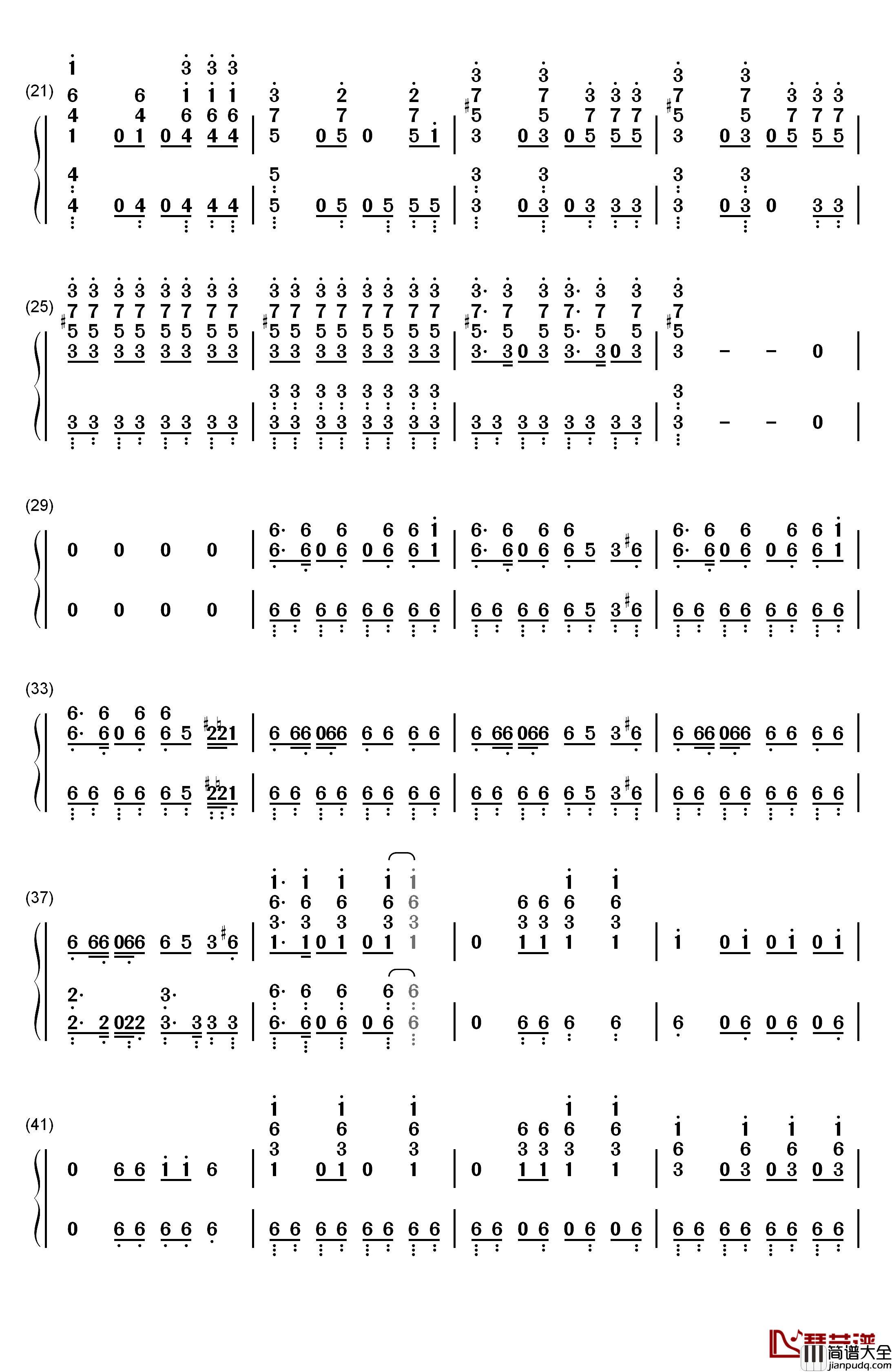 神曲钢琴简谱_数字双手_朴载相__PSY
