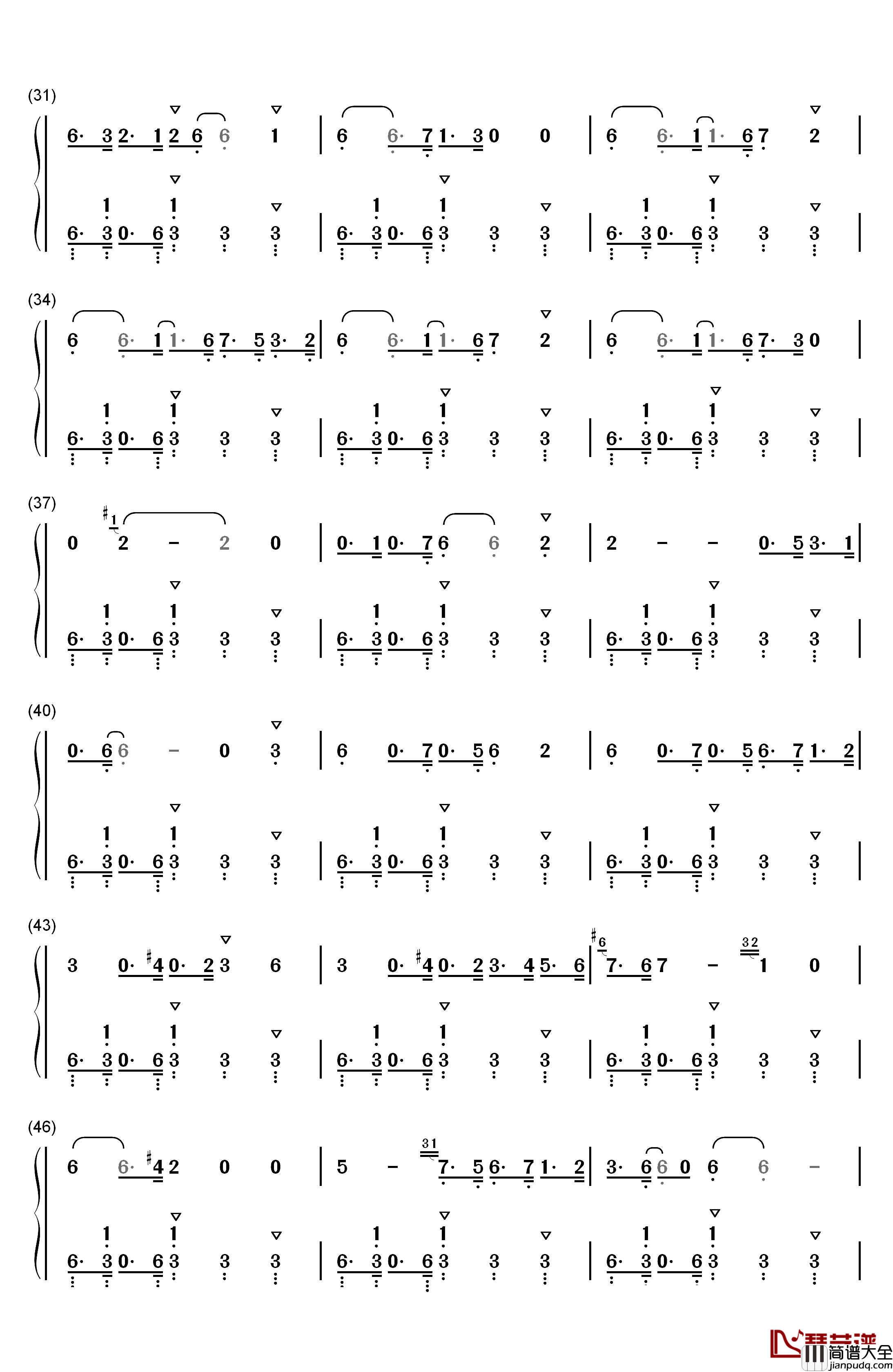 Take_Five钢琴简谱_数字双手_Paul_Desmond