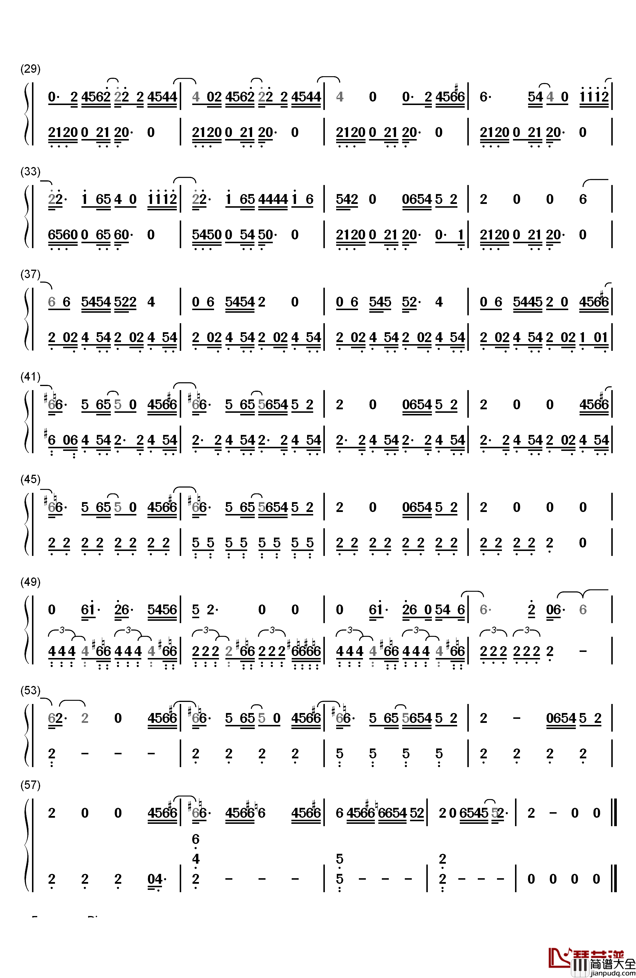 Human钢琴简谱_数字双手_Rag'n'Bone_Man