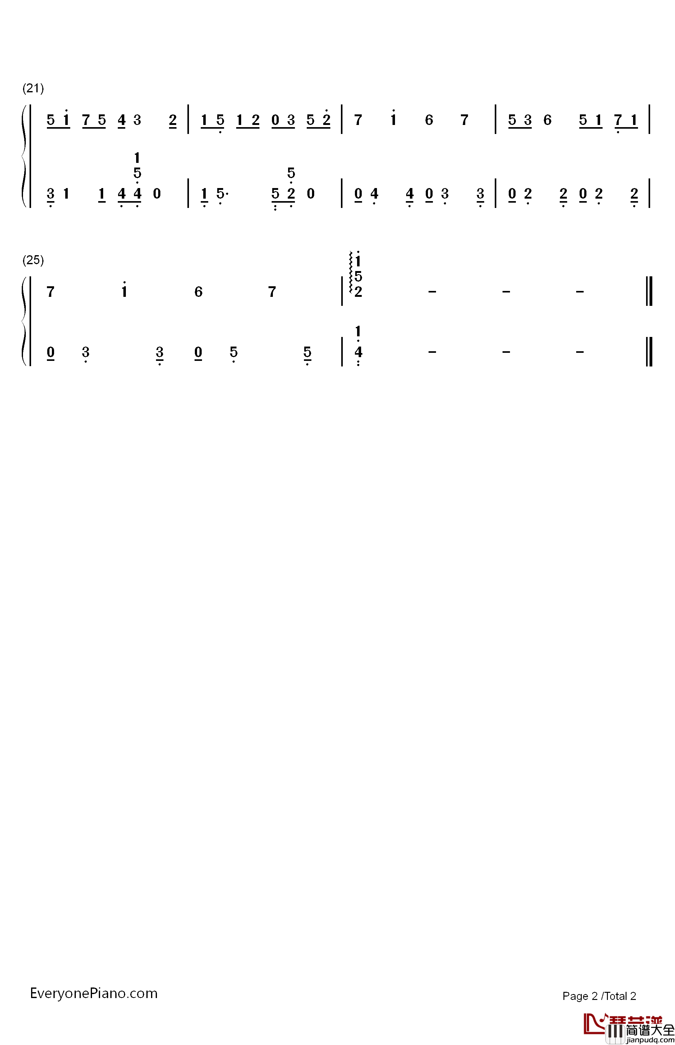 三葉の通学钢琴简谱_数字双手_RADWIMPS