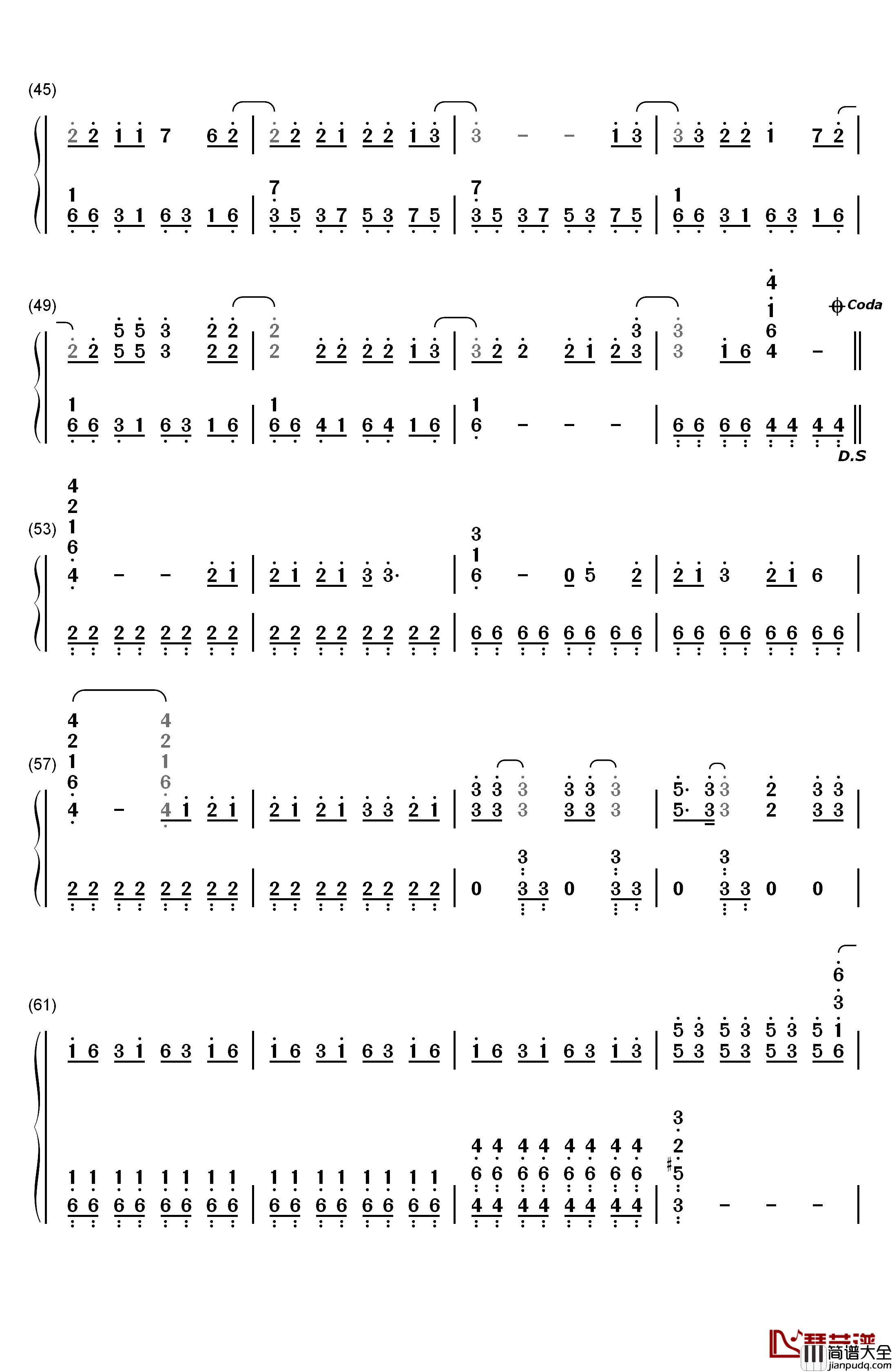 Grenade_钢琴简谱_数字双手_Bruno_Mars