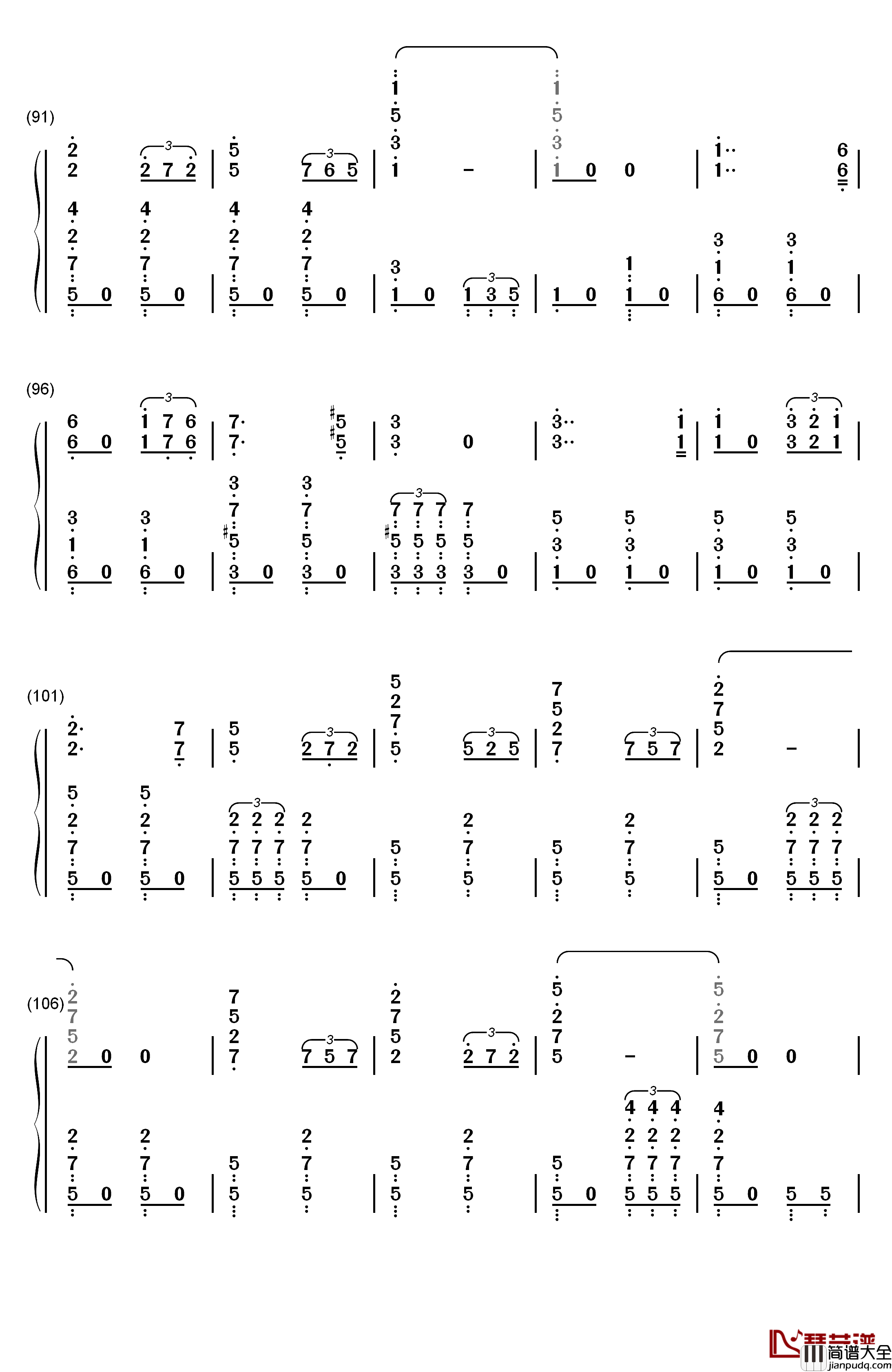 巴登威勒进行曲钢琴简谱_数字双手_Georg_Fürst