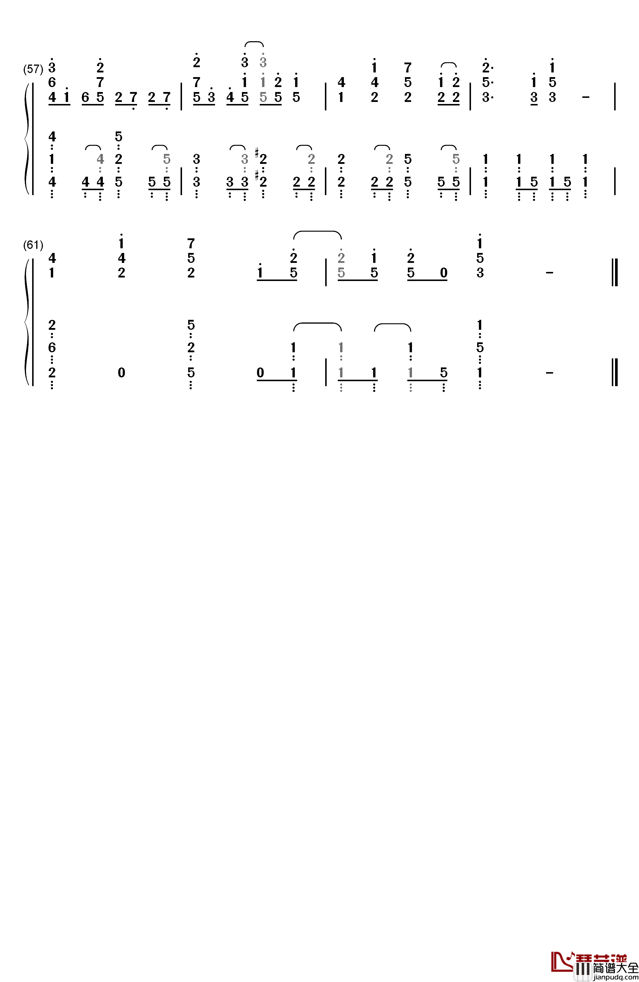 ようこそジャパリパークへ钢琴简谱_数字双手_动物Biscuits×PPP