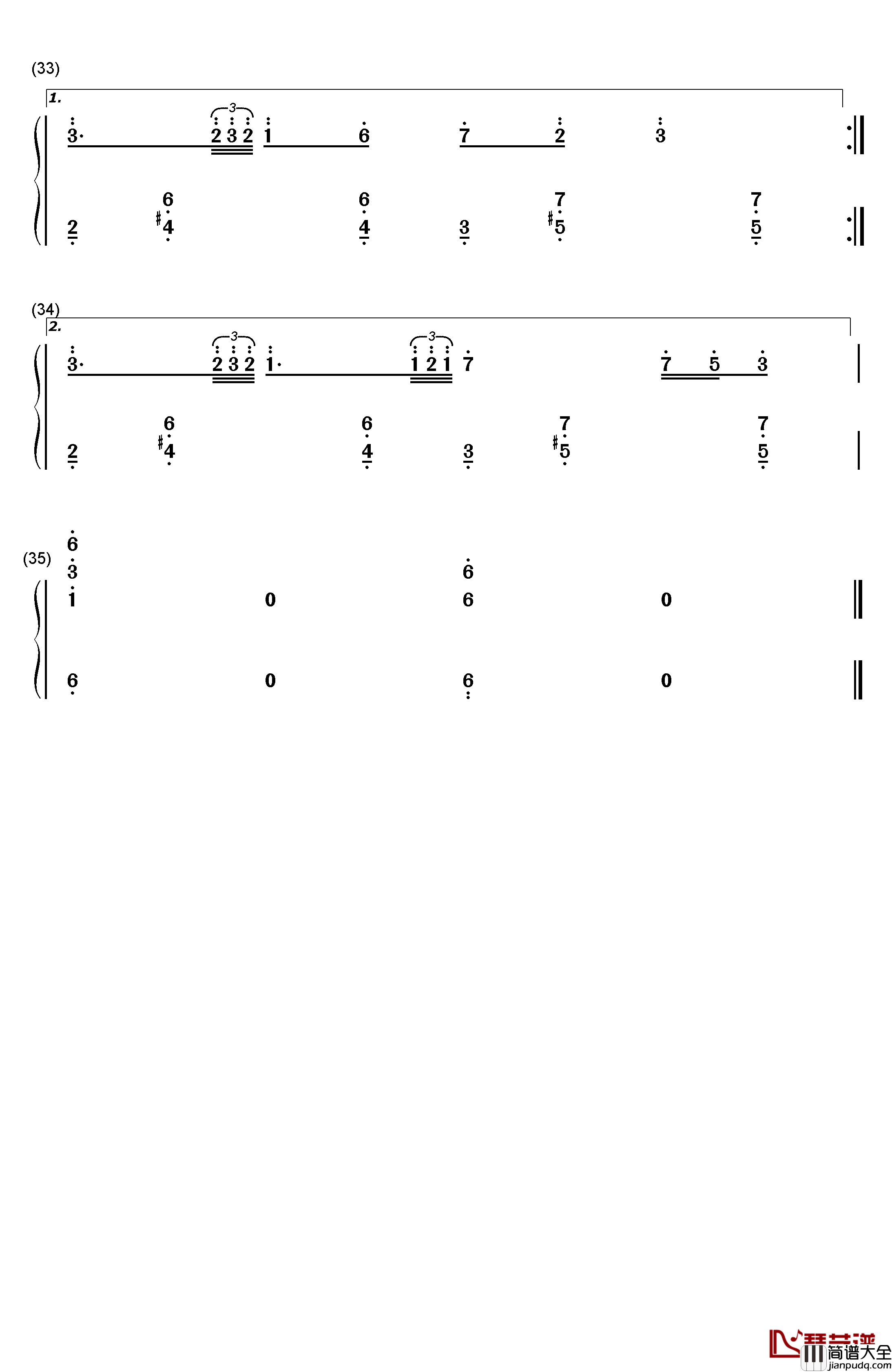 Cantarella钢琴简谱_数字双手_初音ミク_KAITO
