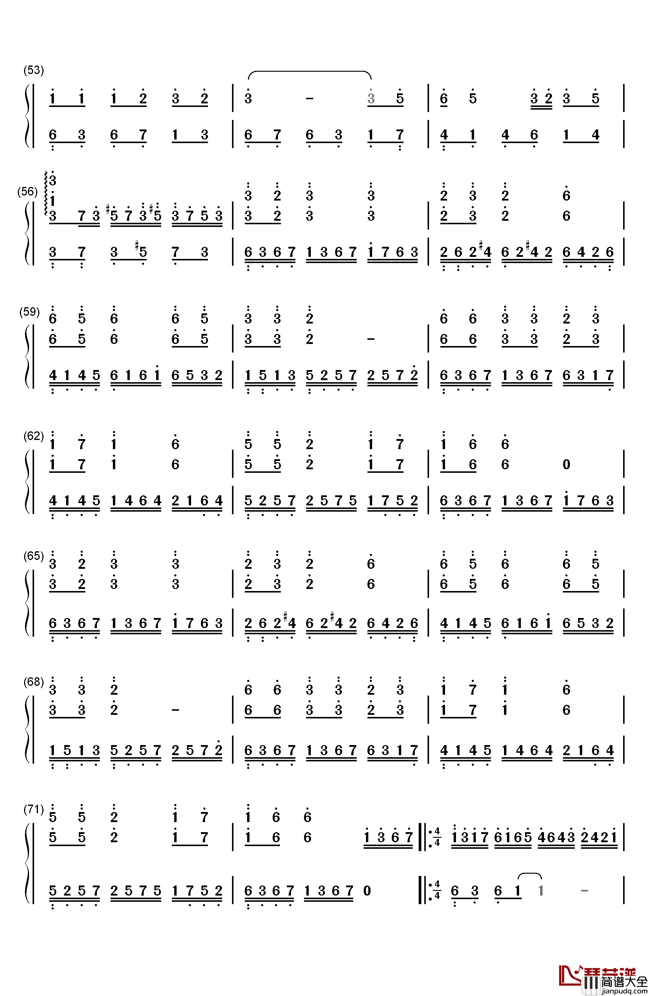 幻化人形钢琴简谱_数字双手_左宏元