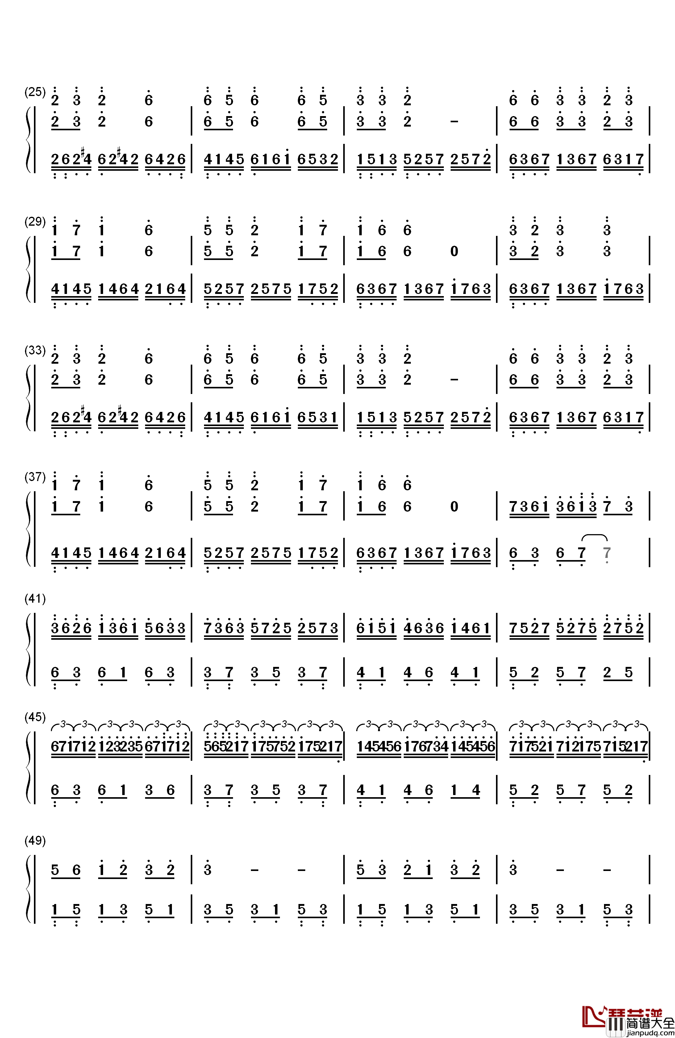 幻化人形钢琴简谱_数字双手_左宏元
