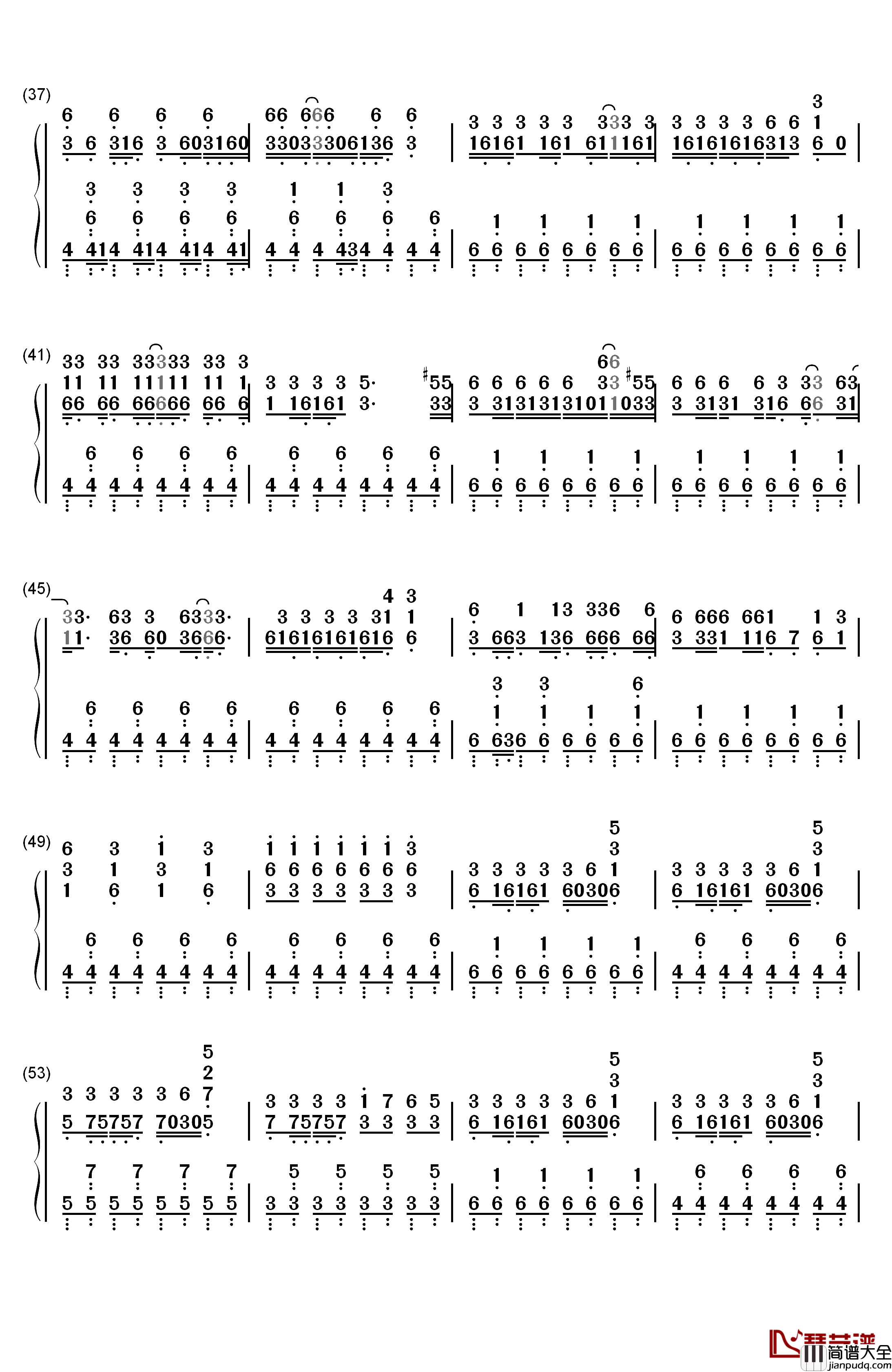 _裏表ラバーズ_（内外情人）钢琴简谱_数字双手_初音ミク__初音未来