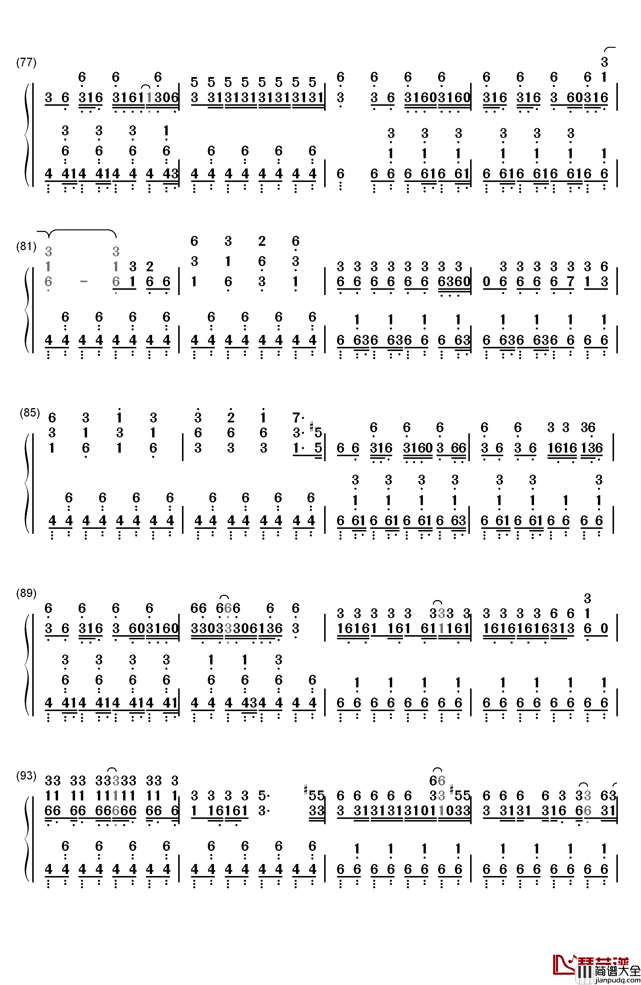 _裏表ラバーズ_（内外情人）钢琴简谱_数字双手_初音ミク__初音未来