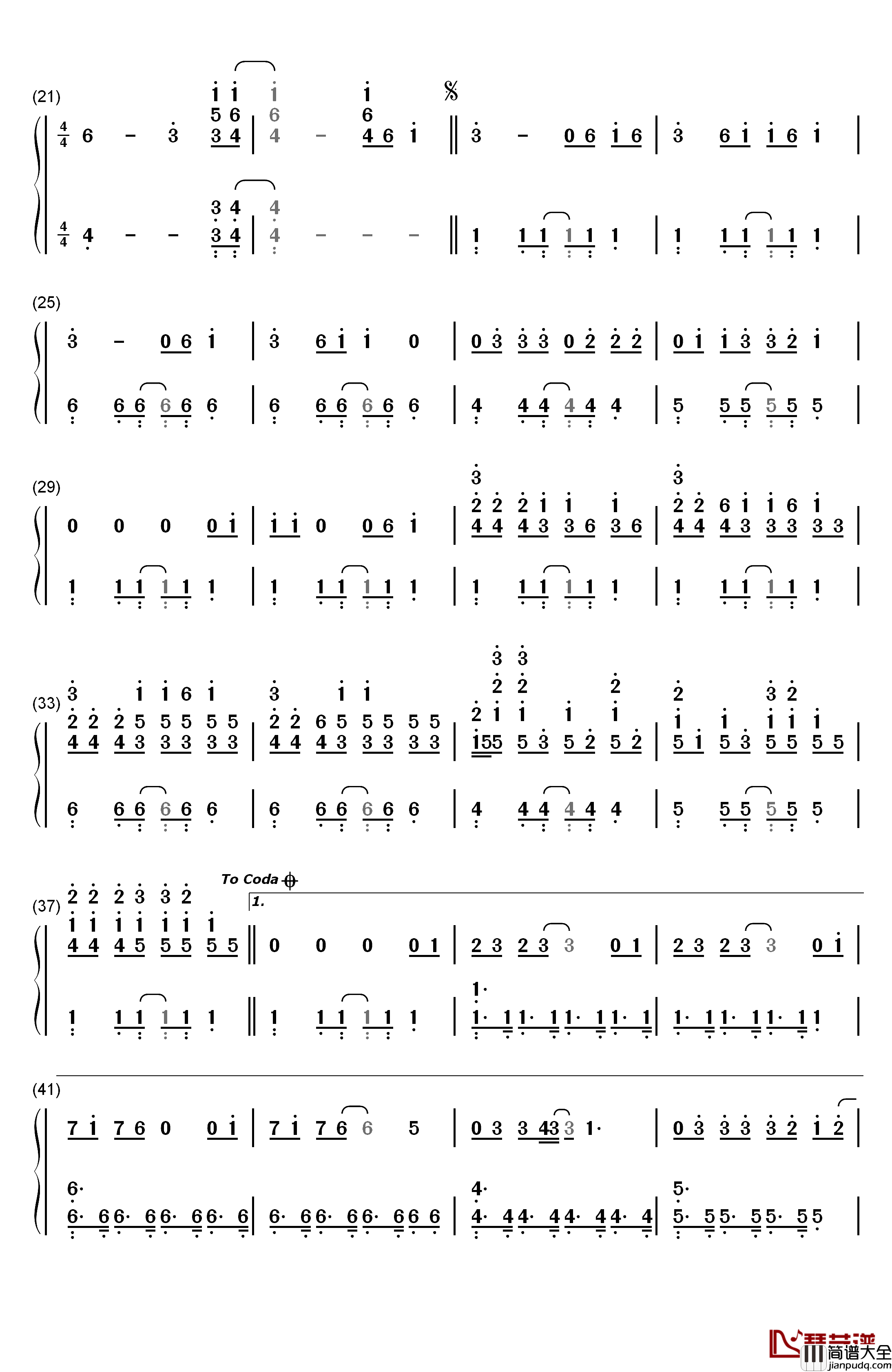 It_Takes_Two钢琴简谱_数字双手_Katy_Perry