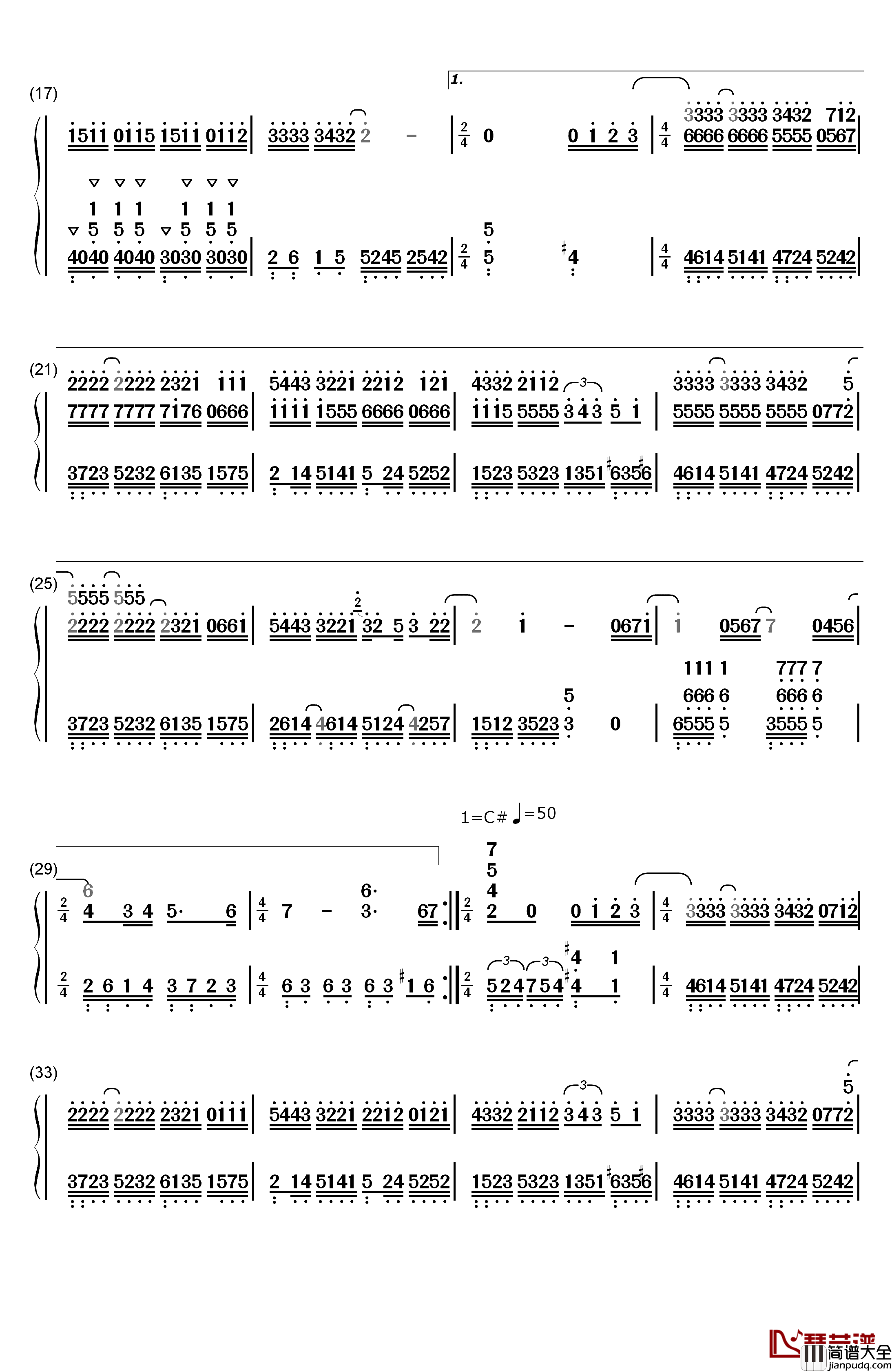 说好的幸福呢钢琴简谱_数字双手_周杰伦