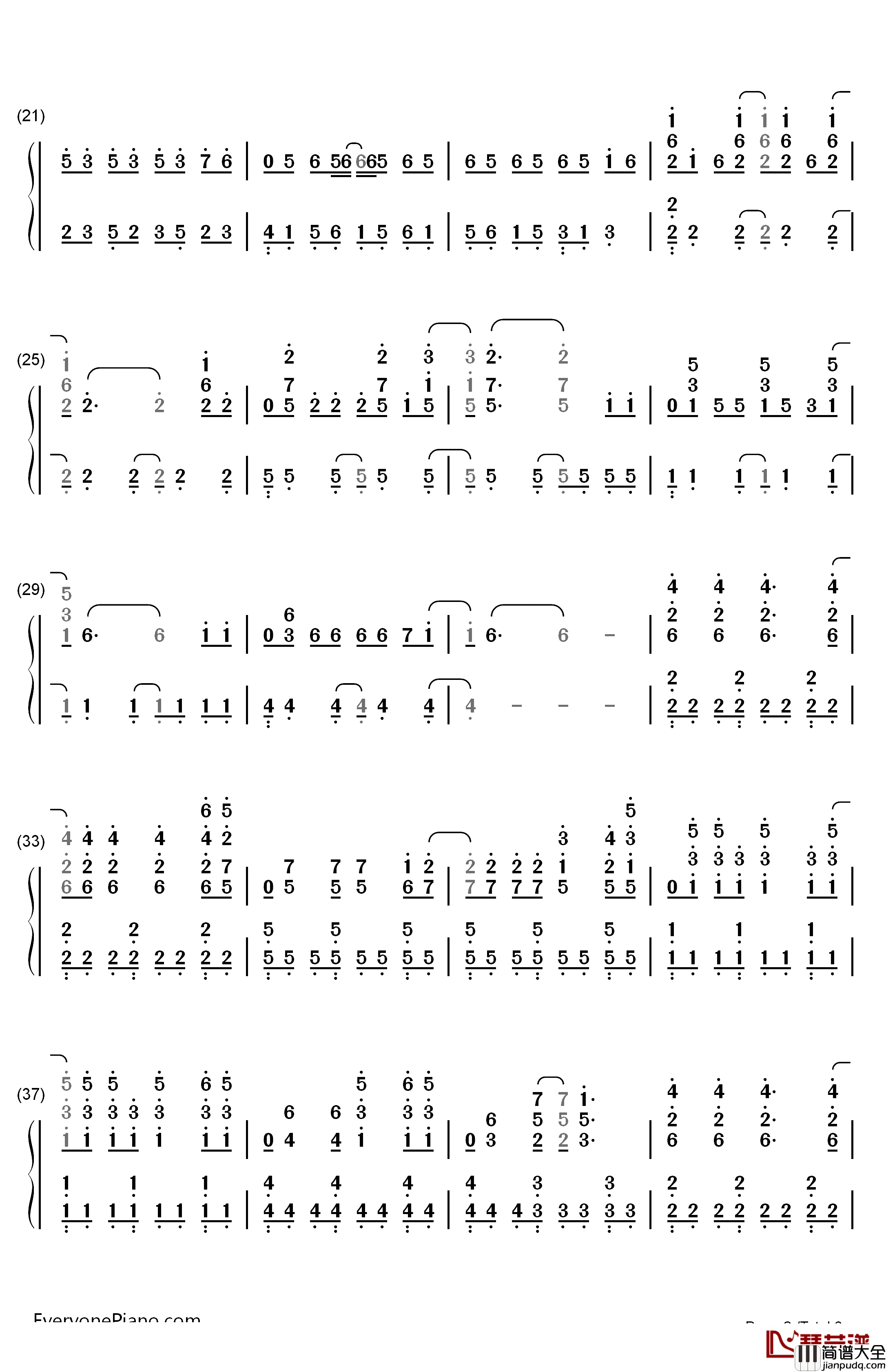 Monster钢琴简谱_数字双手_BigBang__Big_Bang