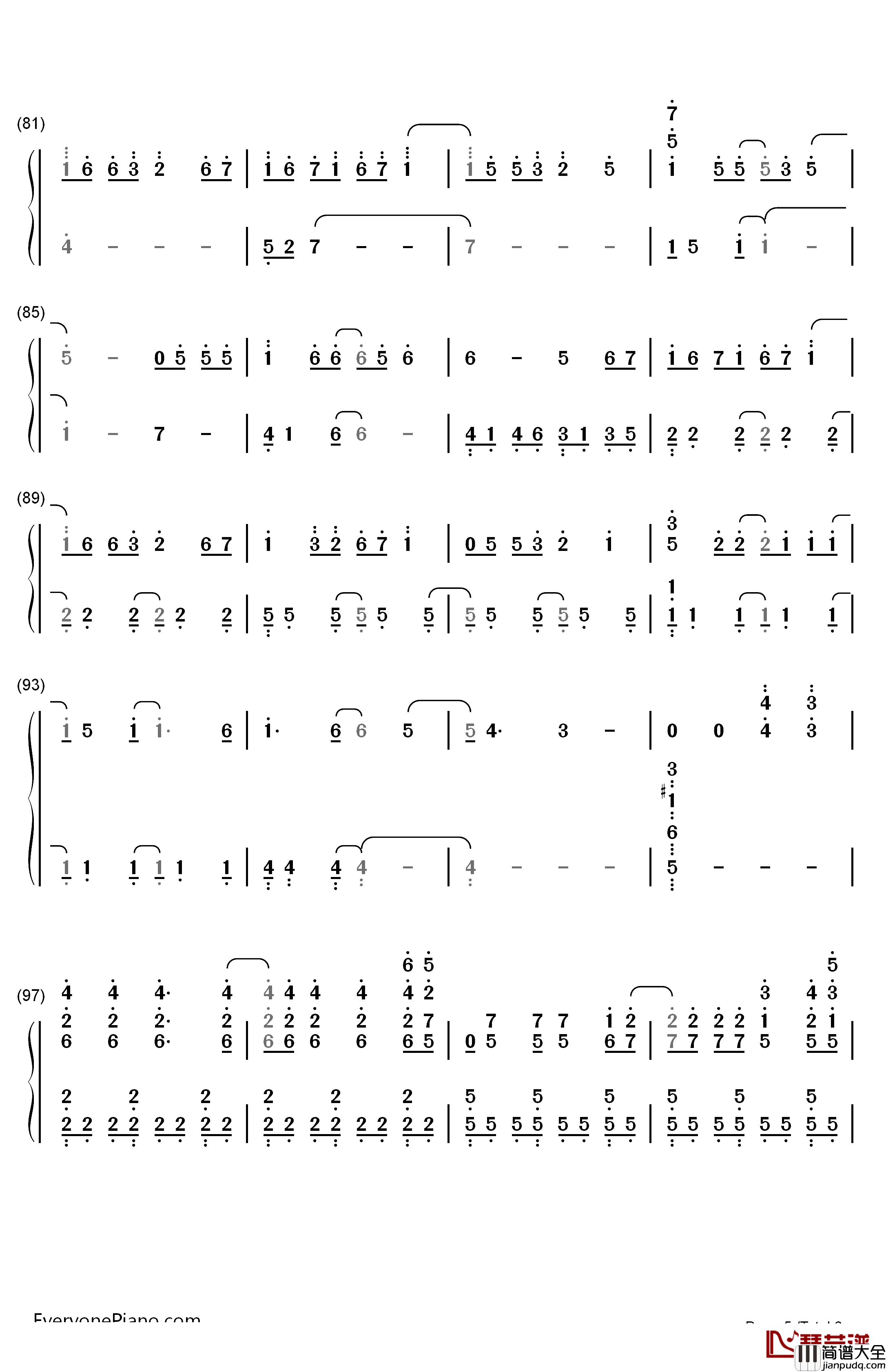 Monster钢琴简谱_数字双手_BigBang__Big_Bang