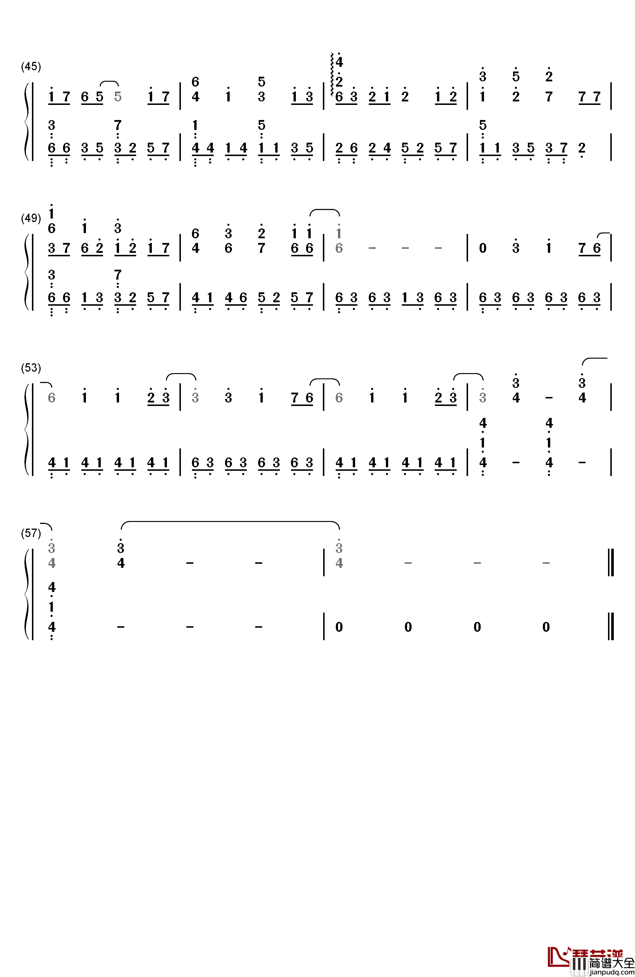 星象仪钢琴简谱_数字双手_大冢爱