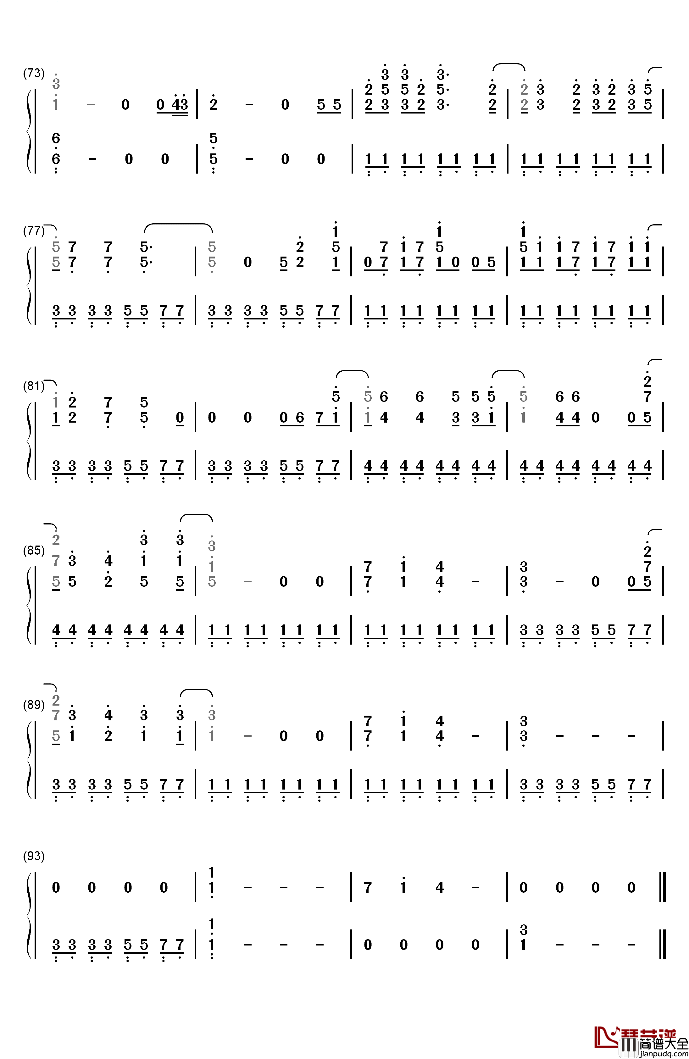 Need_You_Now钢琴简谱_数字双手_Lady_Antebellum