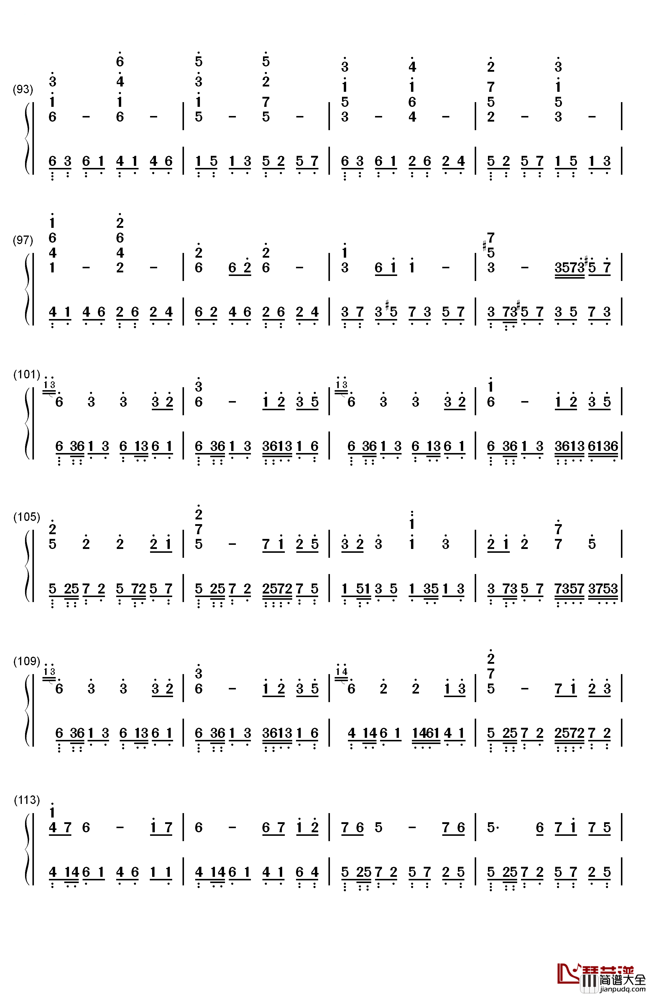 Star_Sky钢琴简谱_数字双手_Two_Steps_from_Hell