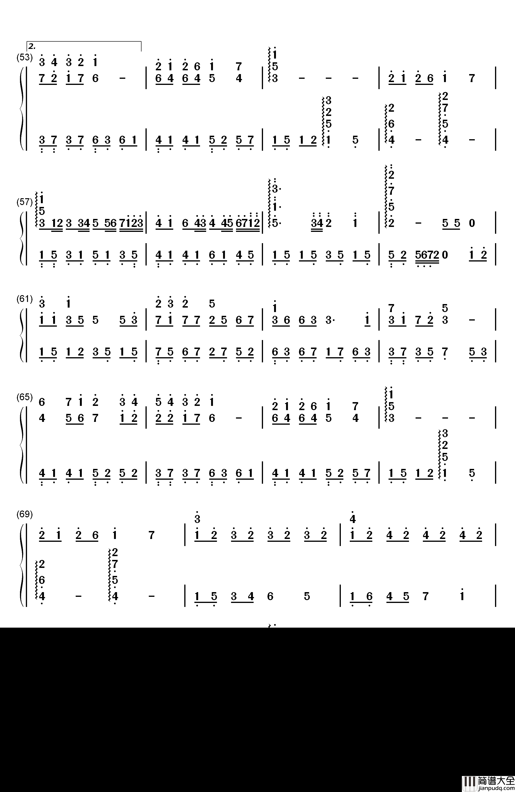 小酒窝钢琴简谱_数字双手_林俊杰__蔡卓妍