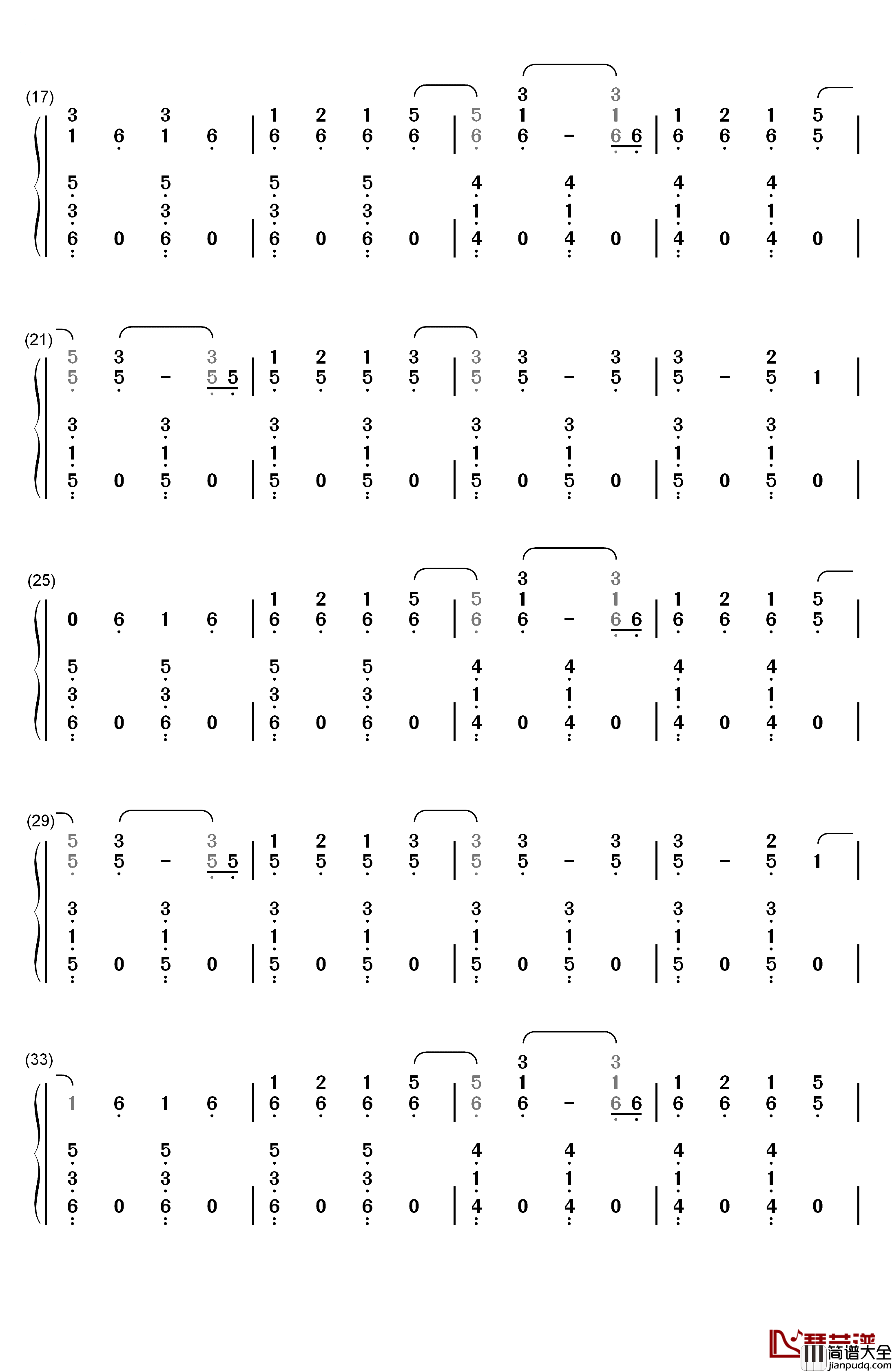 The_Scientist钢琴简谱_数字双手_Coldplay