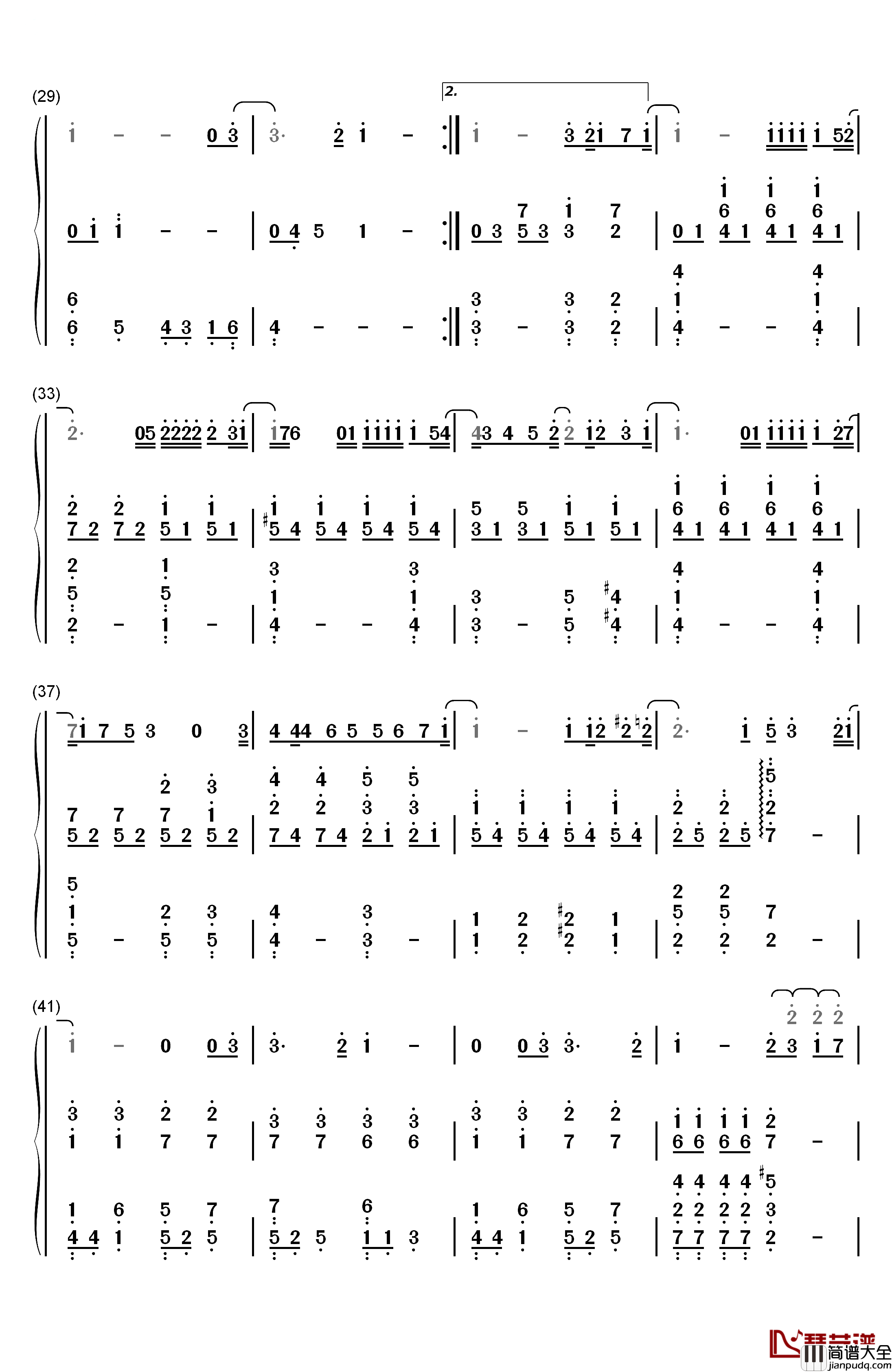 Divine钢琴简谱_数字双手_少女时代