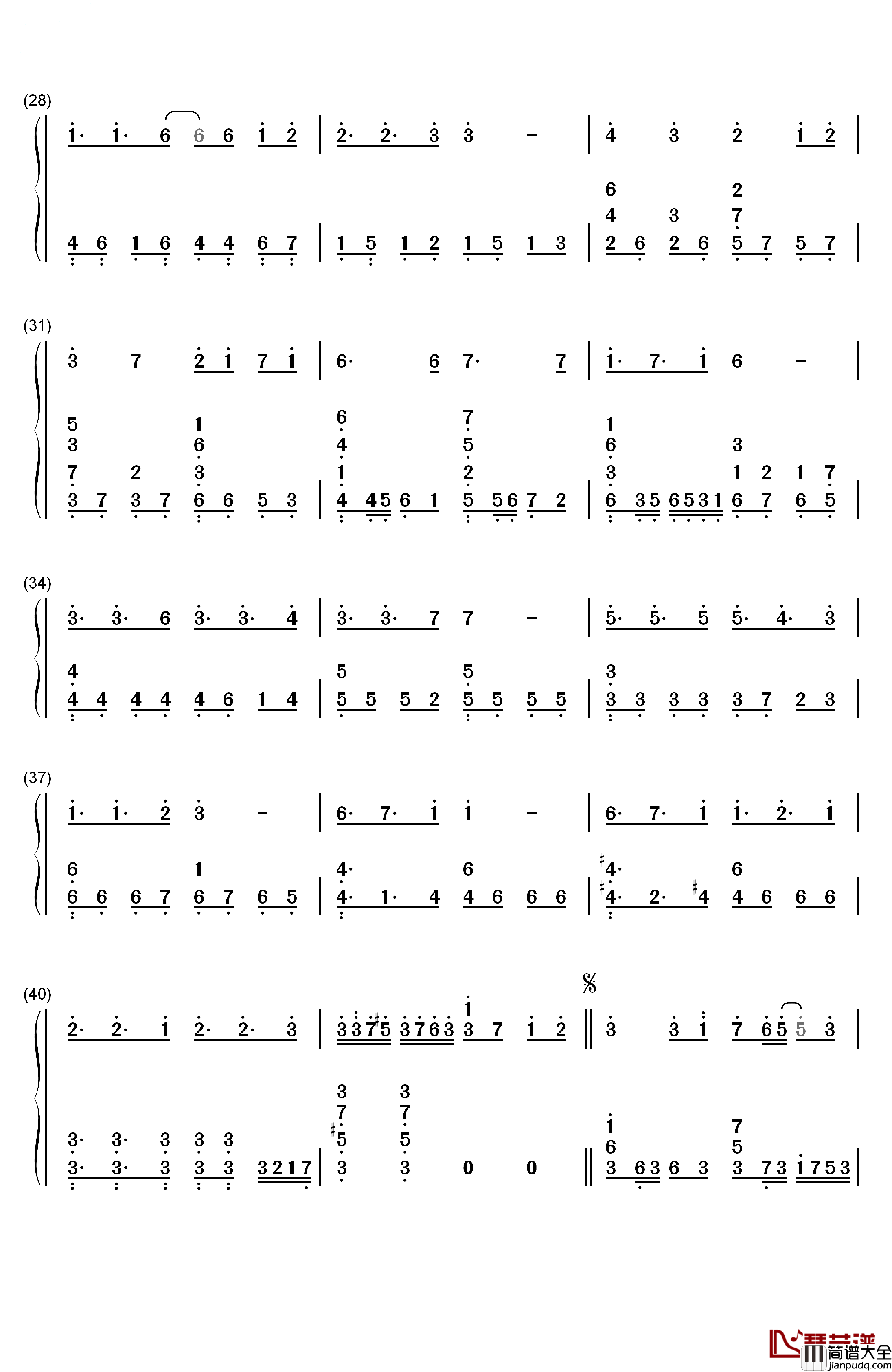 LEVEL5钢琴简谱_数字双手_fripSide