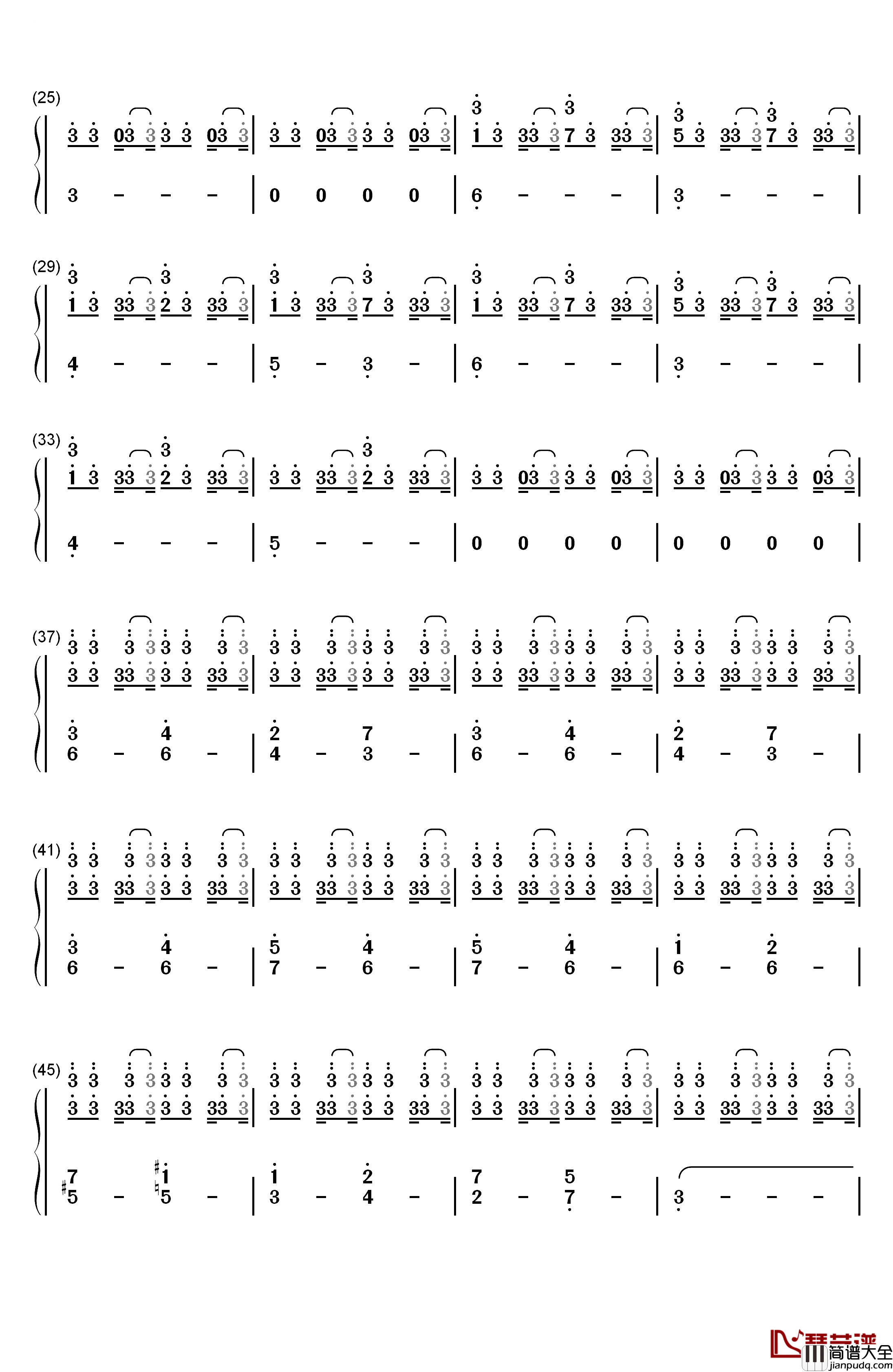 Solitude_钢琴简谱_数字双手_坂本龙一