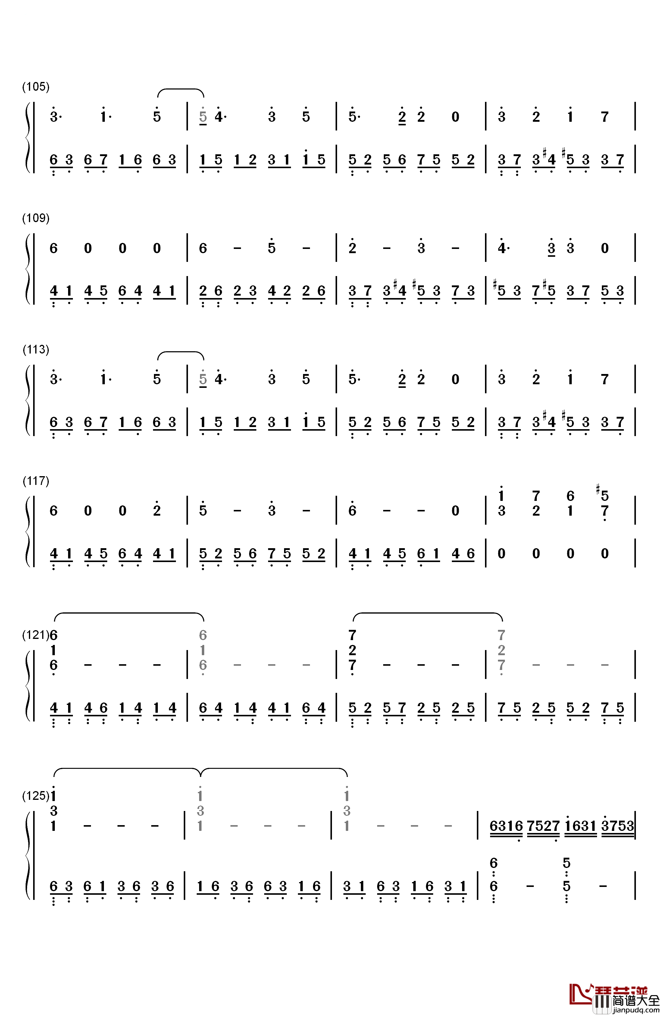 嘘つきのパレード钢琴简谱_数字双手_初音未来