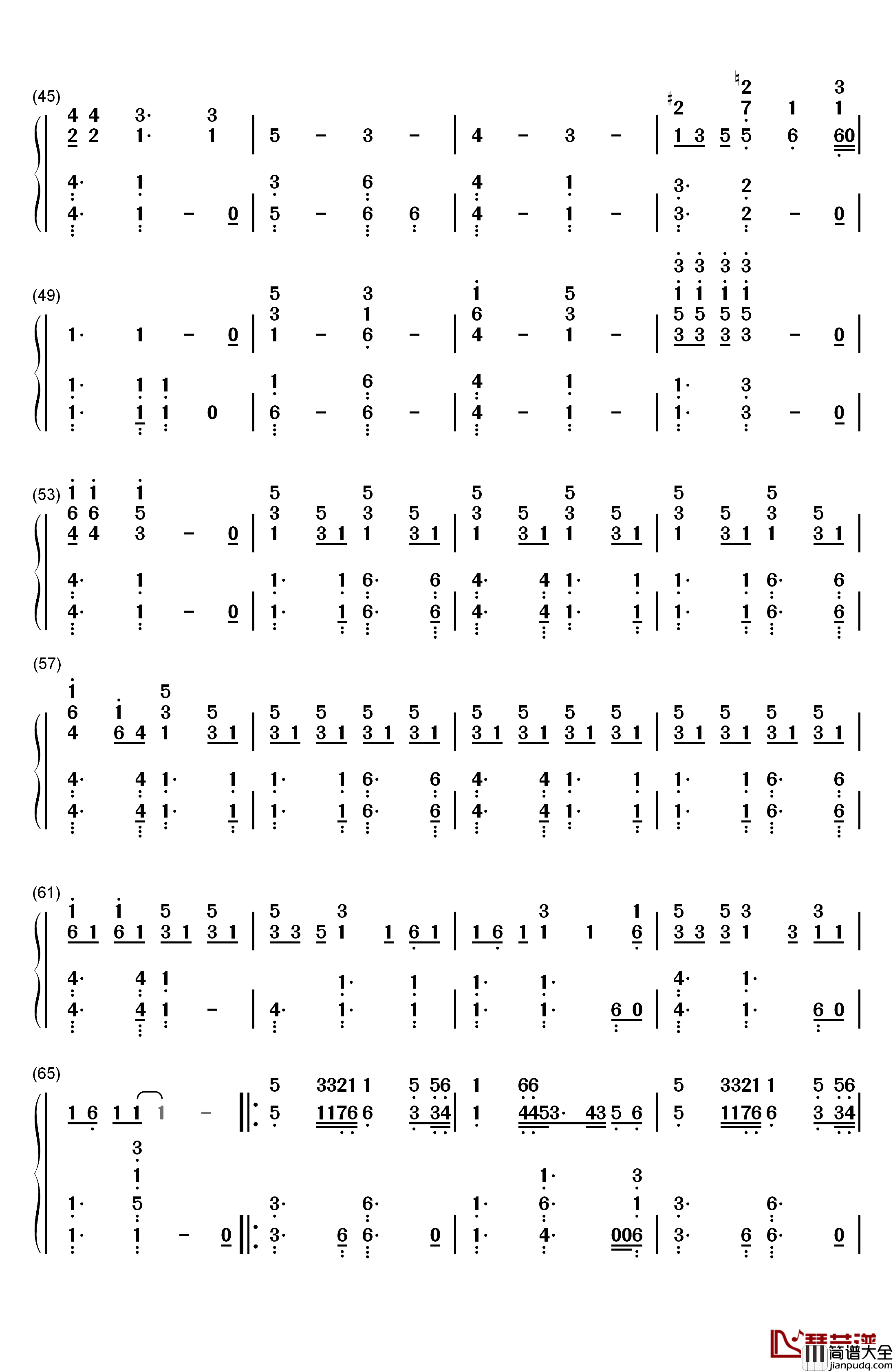 Same_Love钢琴简谱_数字双手_Macklemore_&_Ryan_Lewis