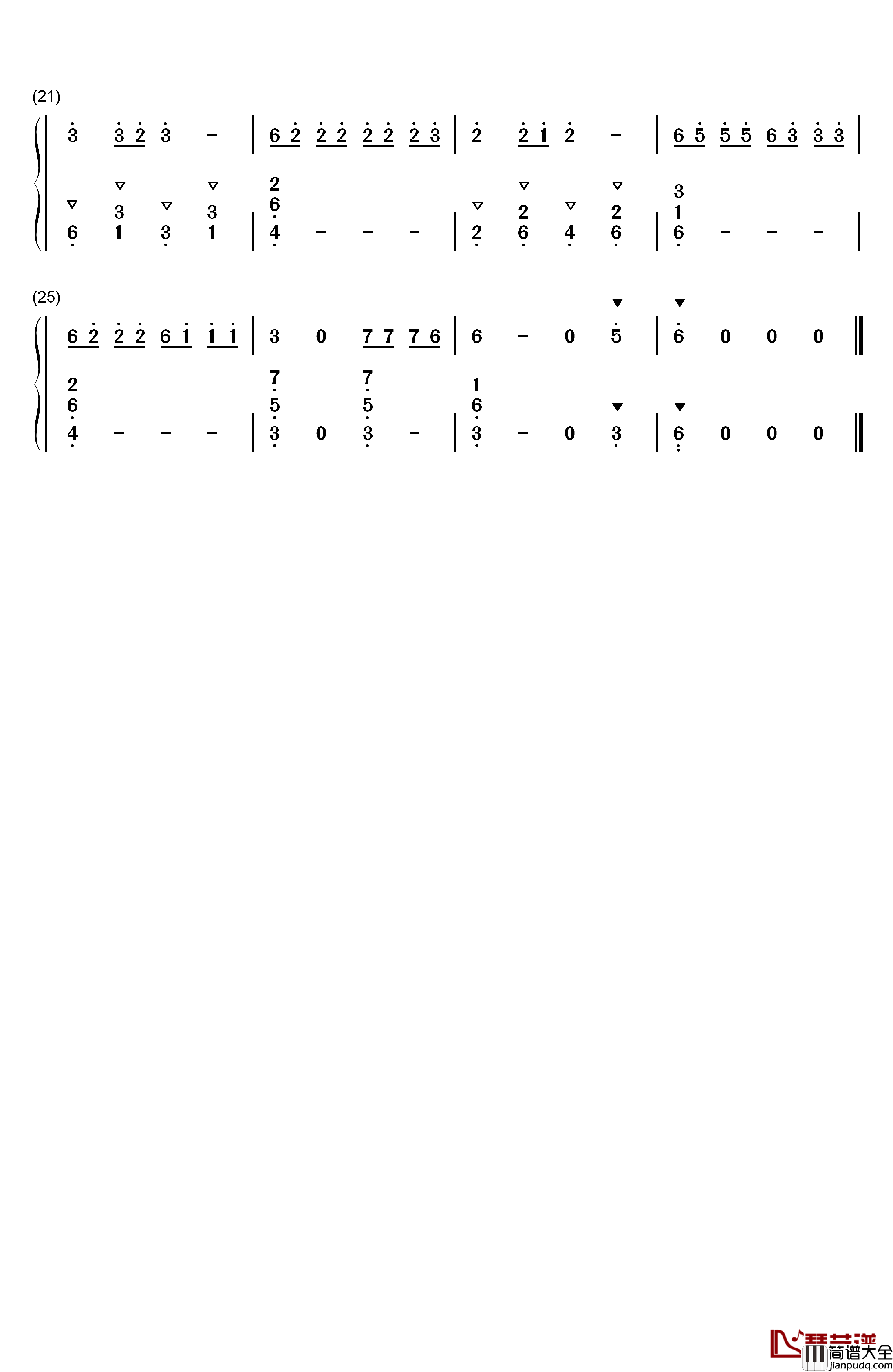 采蘑菇的小姑娘钢琴简谱_数字双手_梦之旅合唱组合