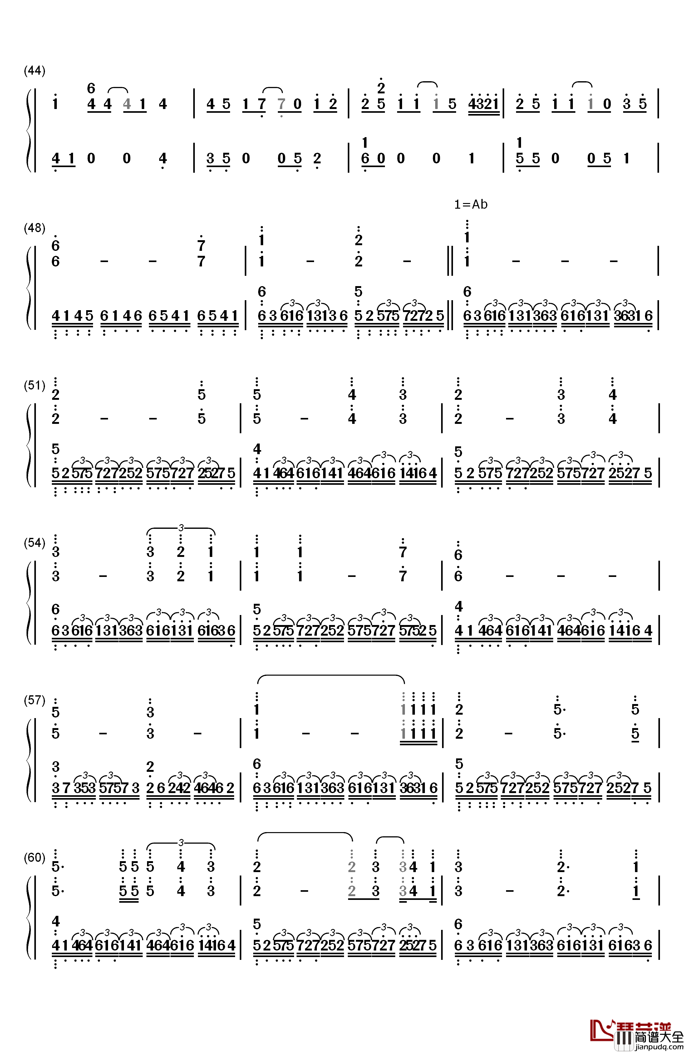 我心永恒钢琴简谱_数字双手_席琳·迪翁