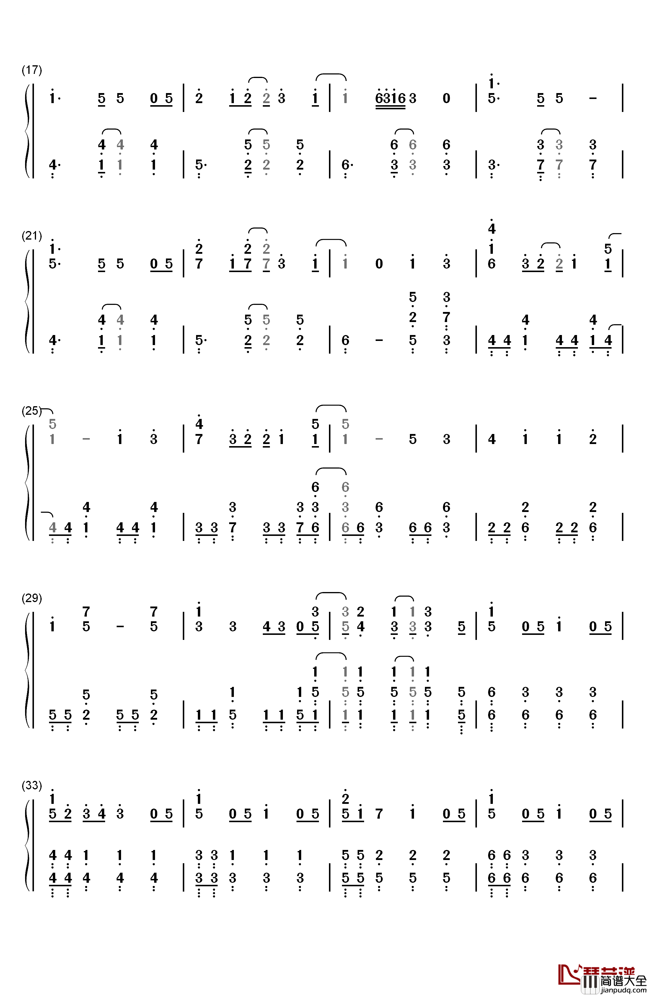 カナデアイ钢琴简谱_数字双手_イトヲカシ(伊东歌词太郎)