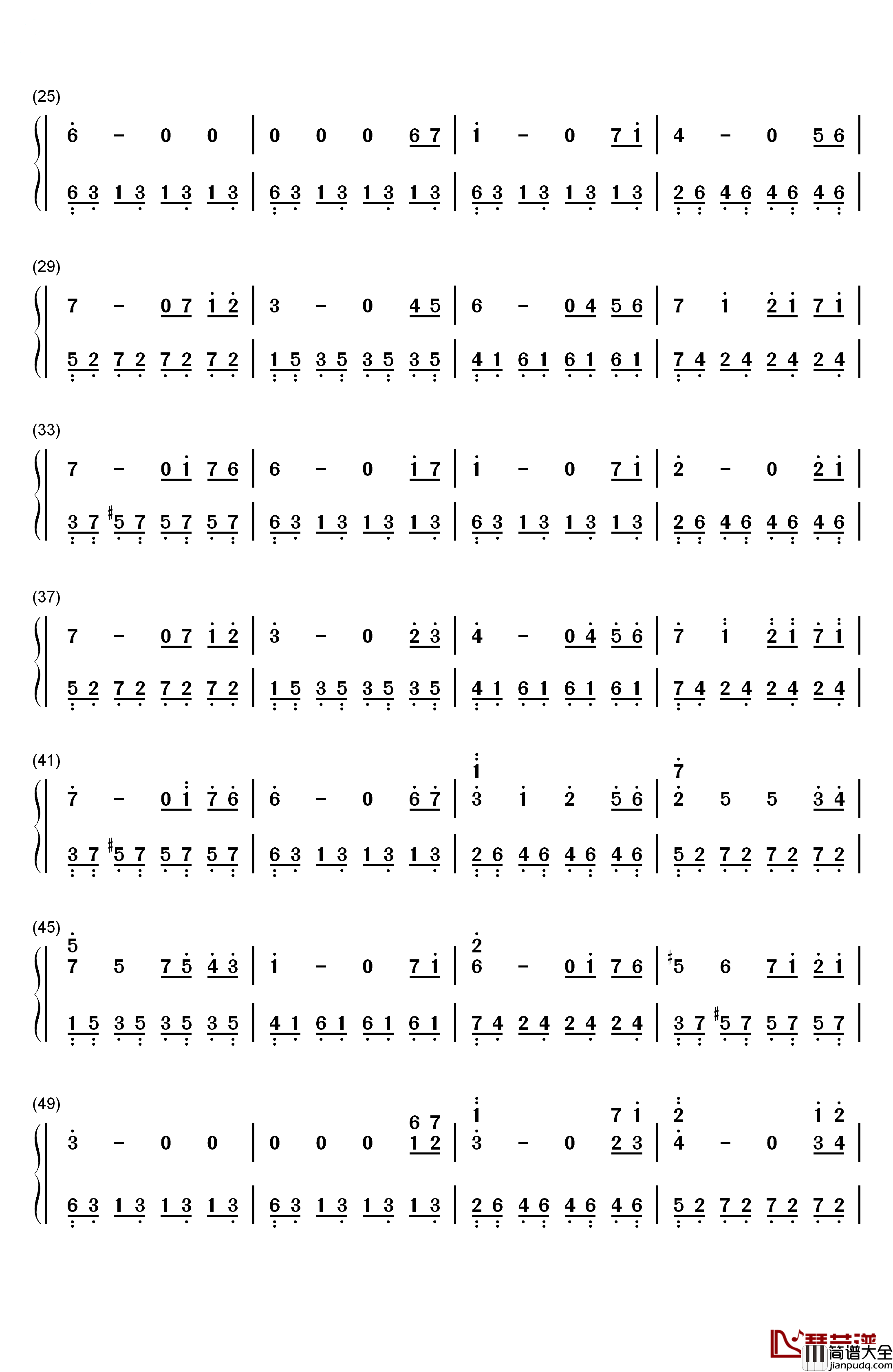 Into_The_Rain钢琴简谱_数字双手_East_Root