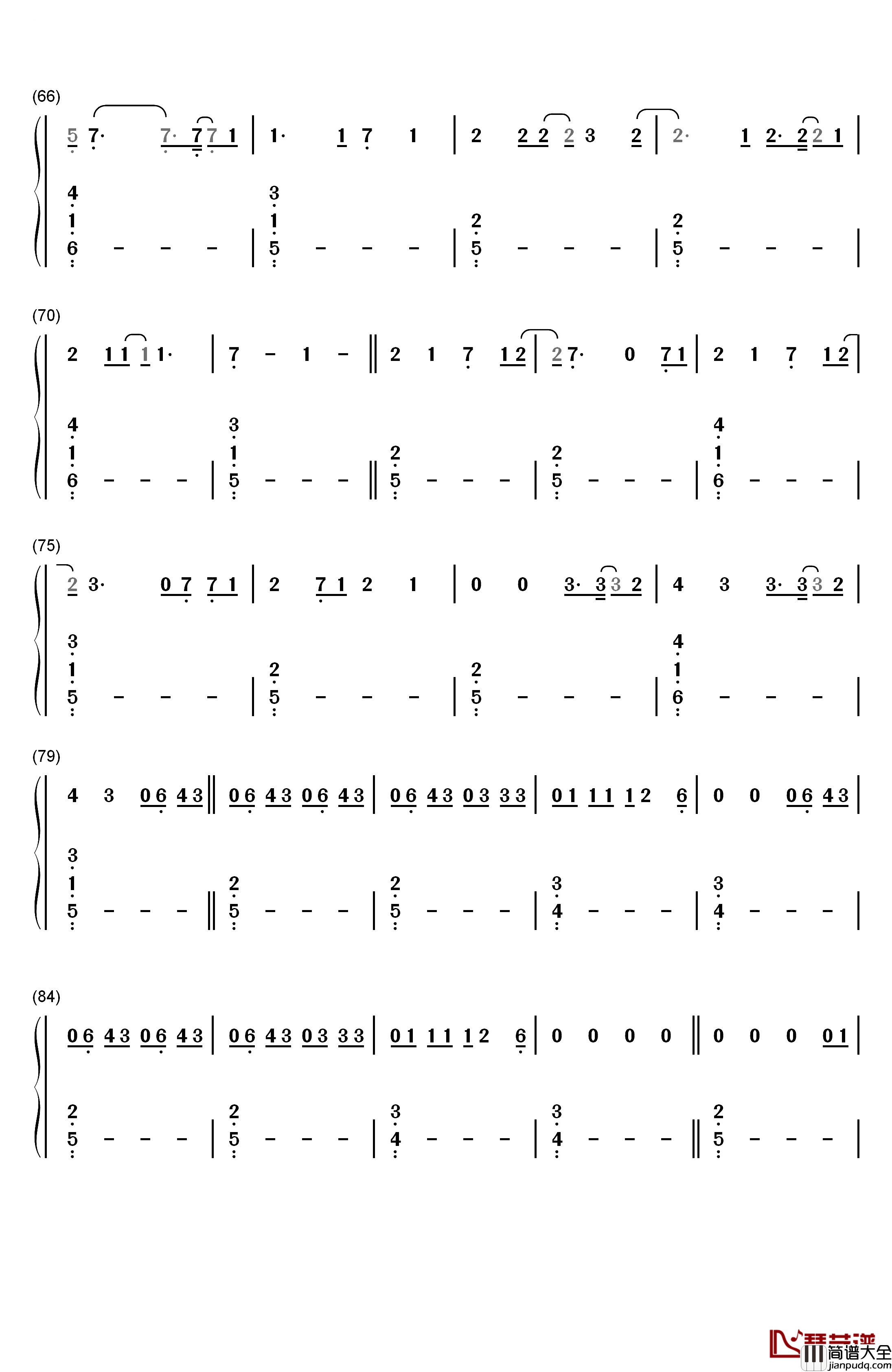Say_Something_Loving钢琴简谱_数字双手_The_XX