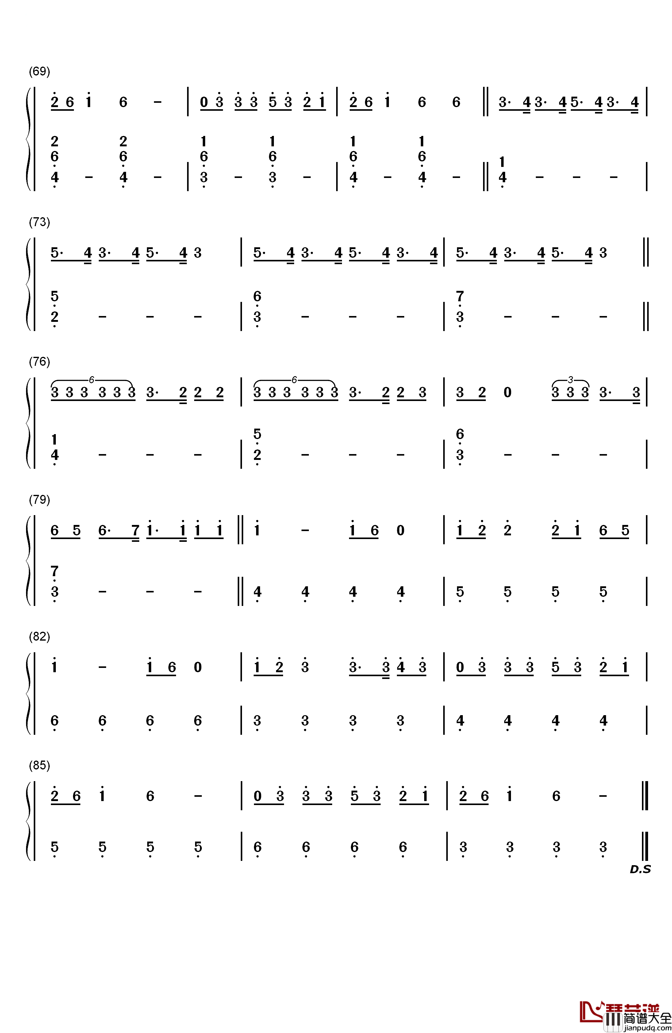 Don't_Leave钢琴简谱_数字双手_Snakehips_MØ