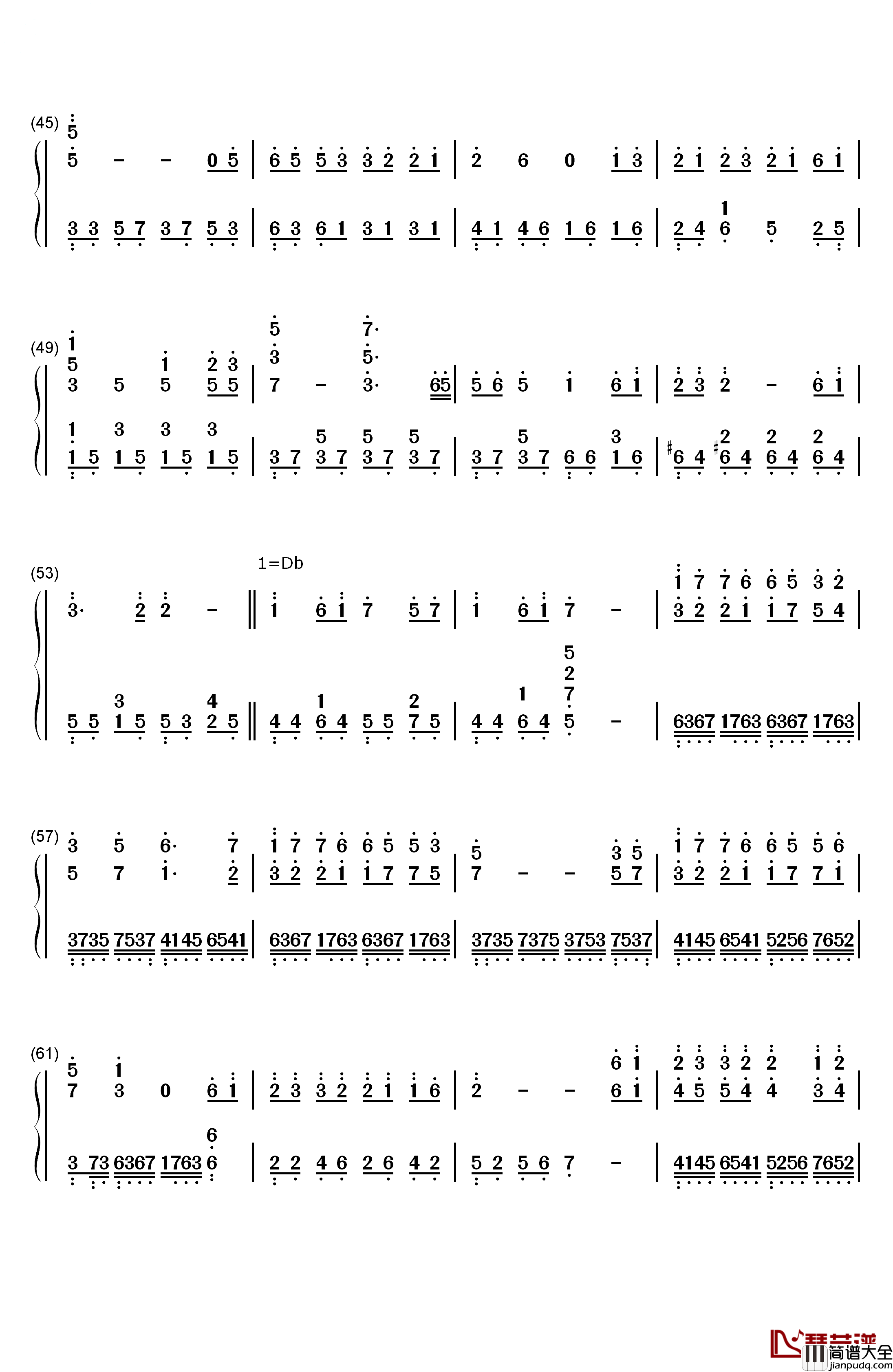 Colors_of_the_Wind钢琴简谱_数字双手_Vanessa_Williams　_凡妮莎·威廉斯