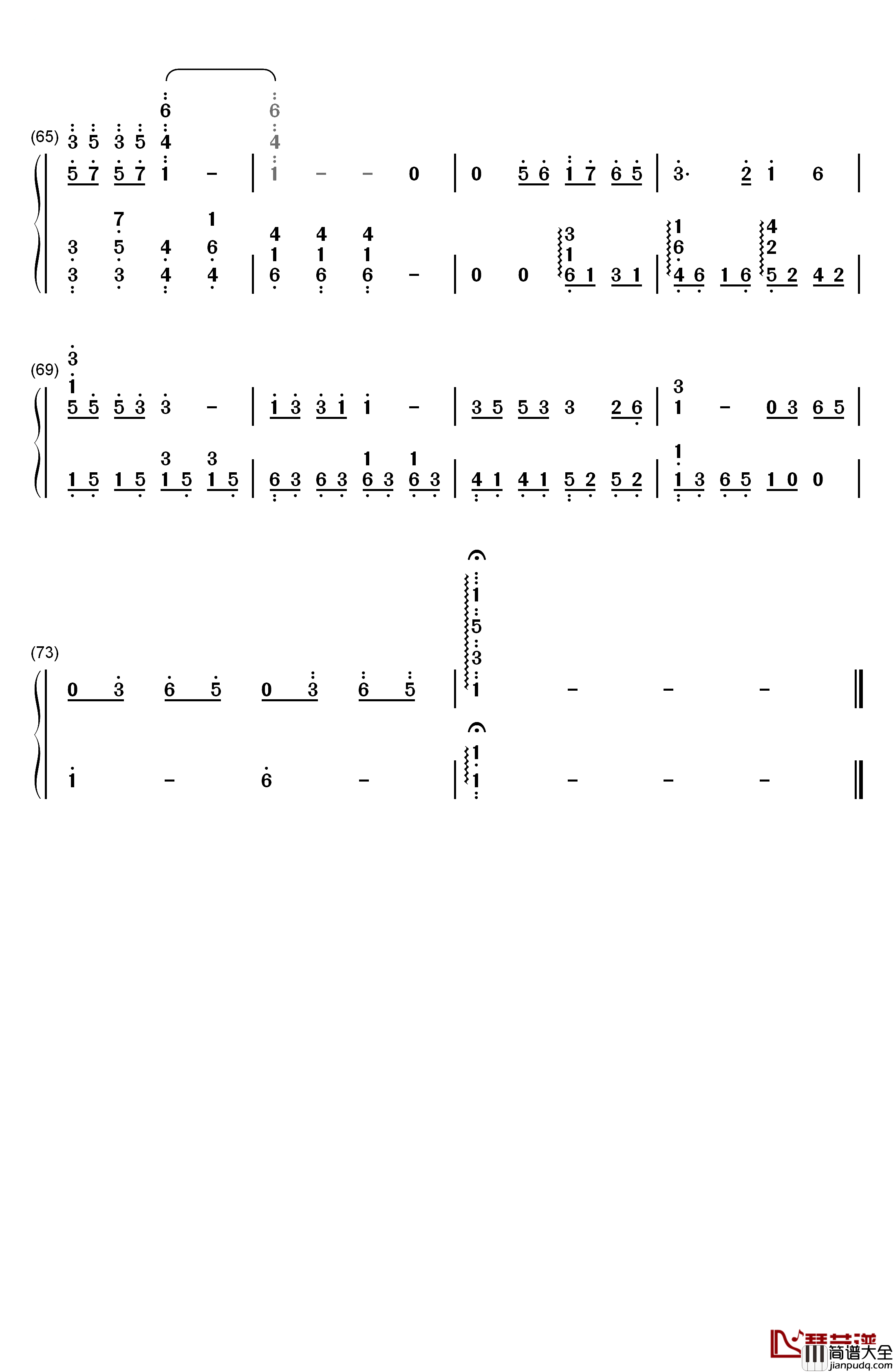 Colors_of_the_Wind钢琴简谱_数字双手_Vanessa_Williams　_凡妮莎·威廉斯