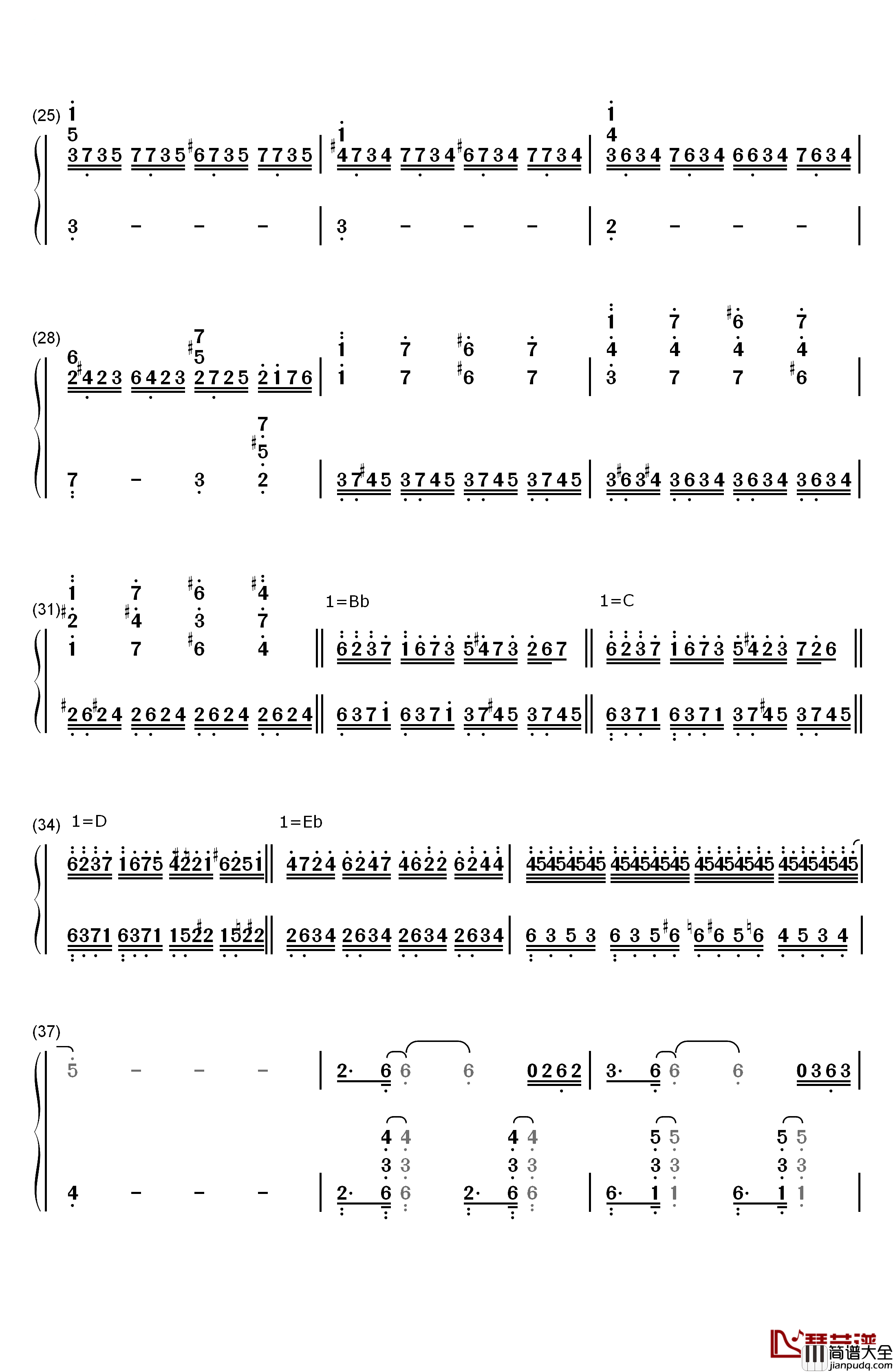 Gate_of_Steiner钢琴简谱_数字双手_命运石之门