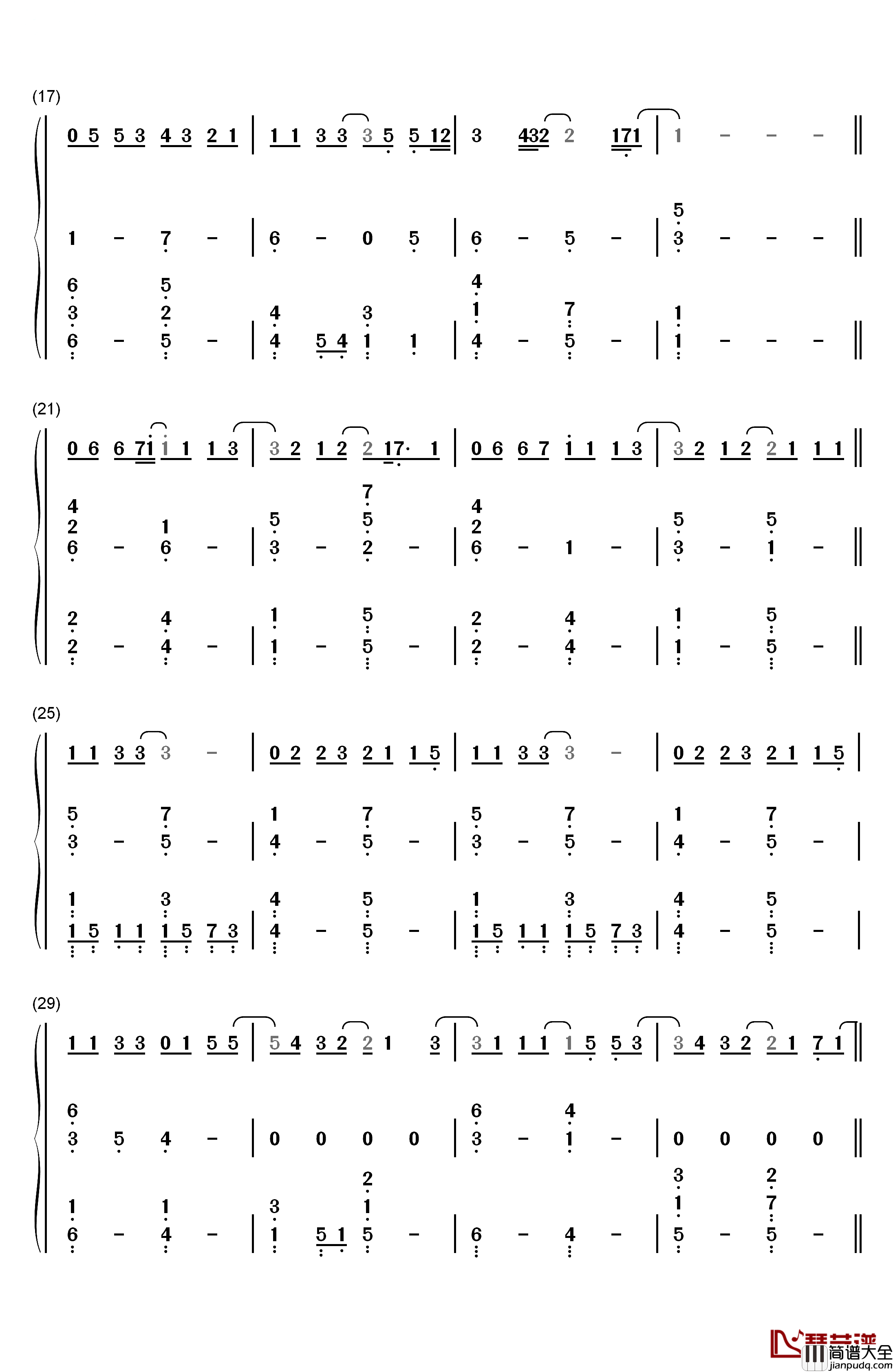 Supermarket_Flowers钢琴简谱_数字双手_Ed_Sheeran