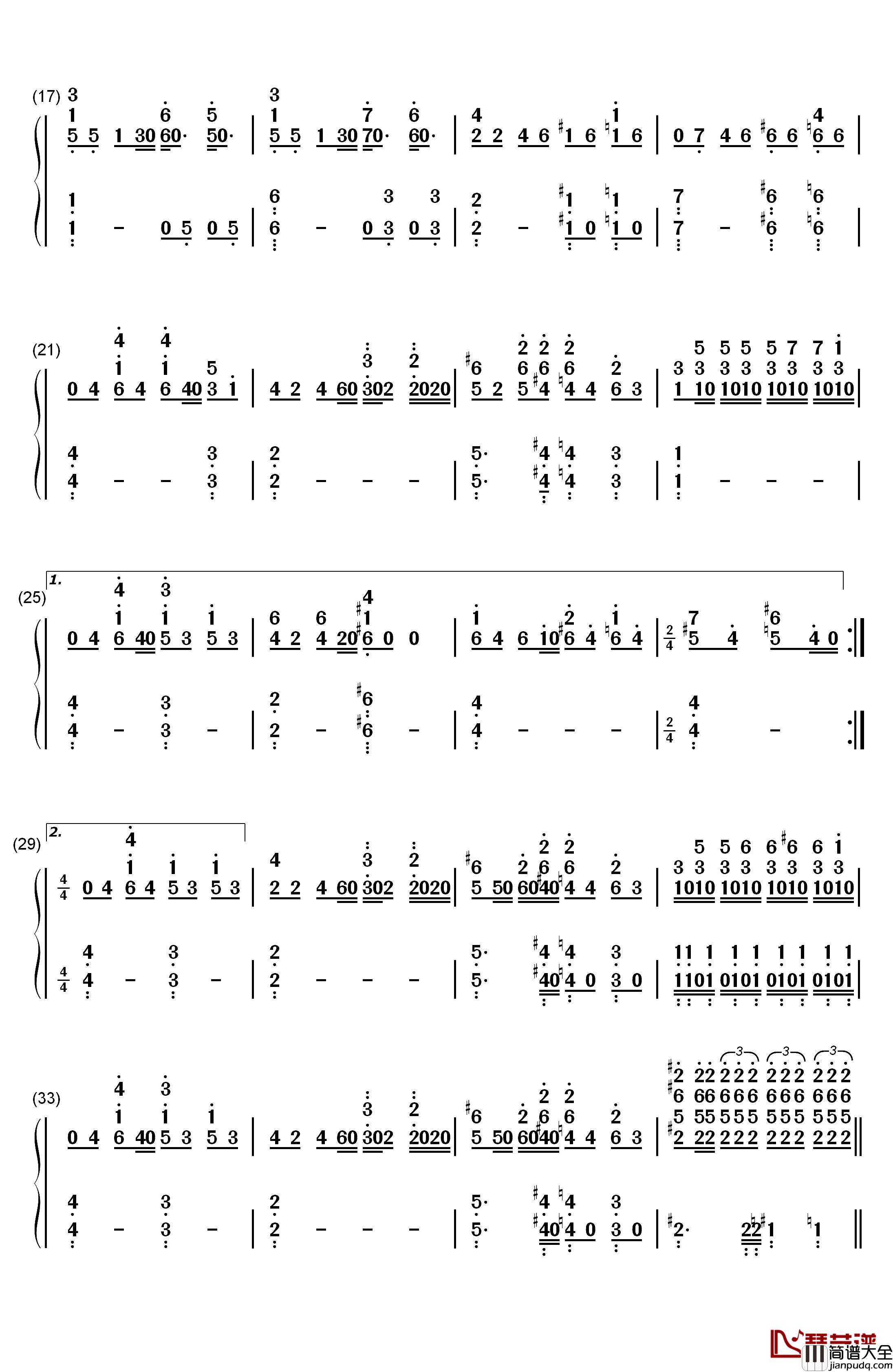 Bohemian_Rhapsody钢琴简谱_数字双手_Queen