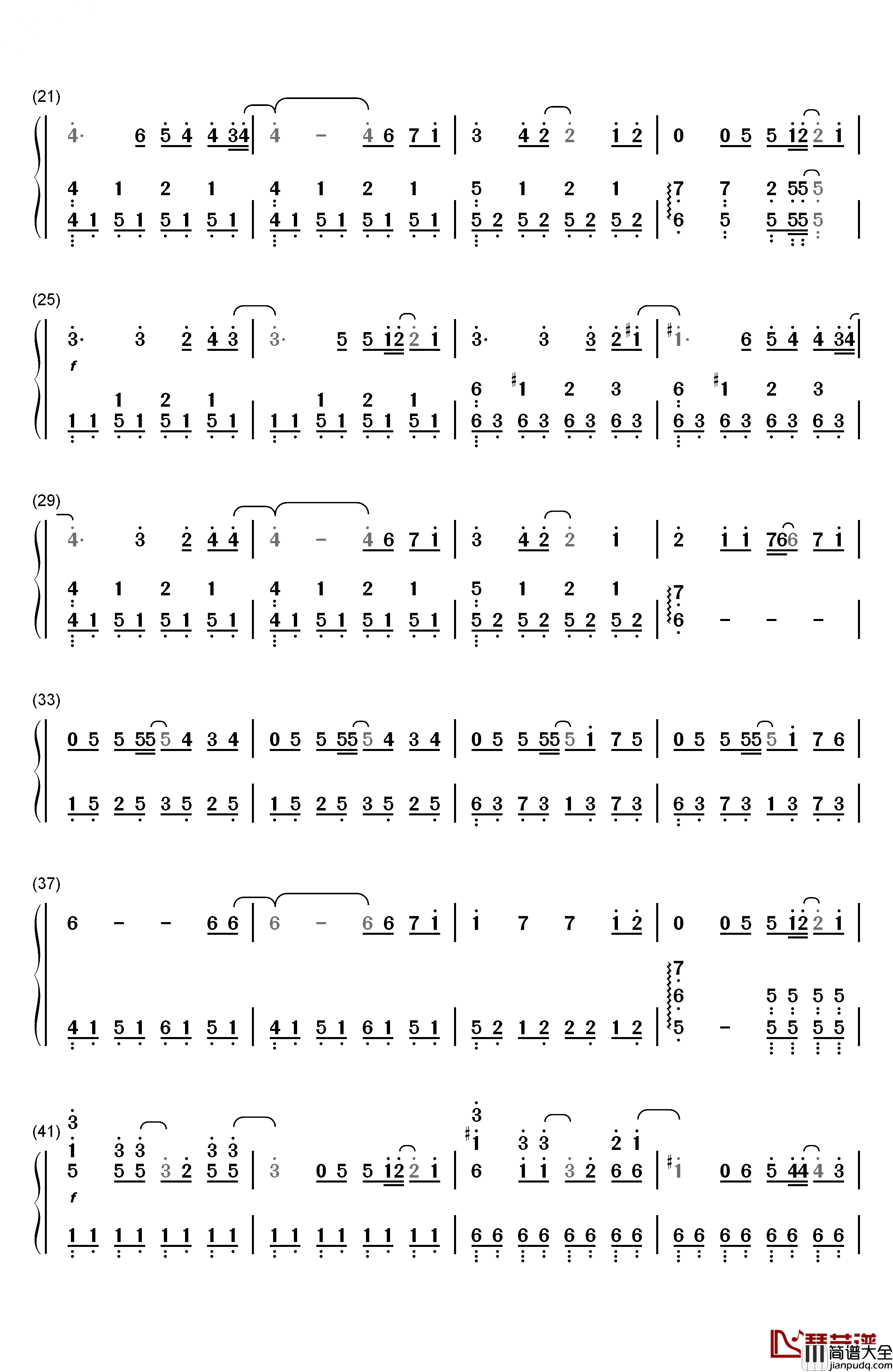 默默无语钢琴简谱_数字双手_朴信惠__张根硕__9th_street