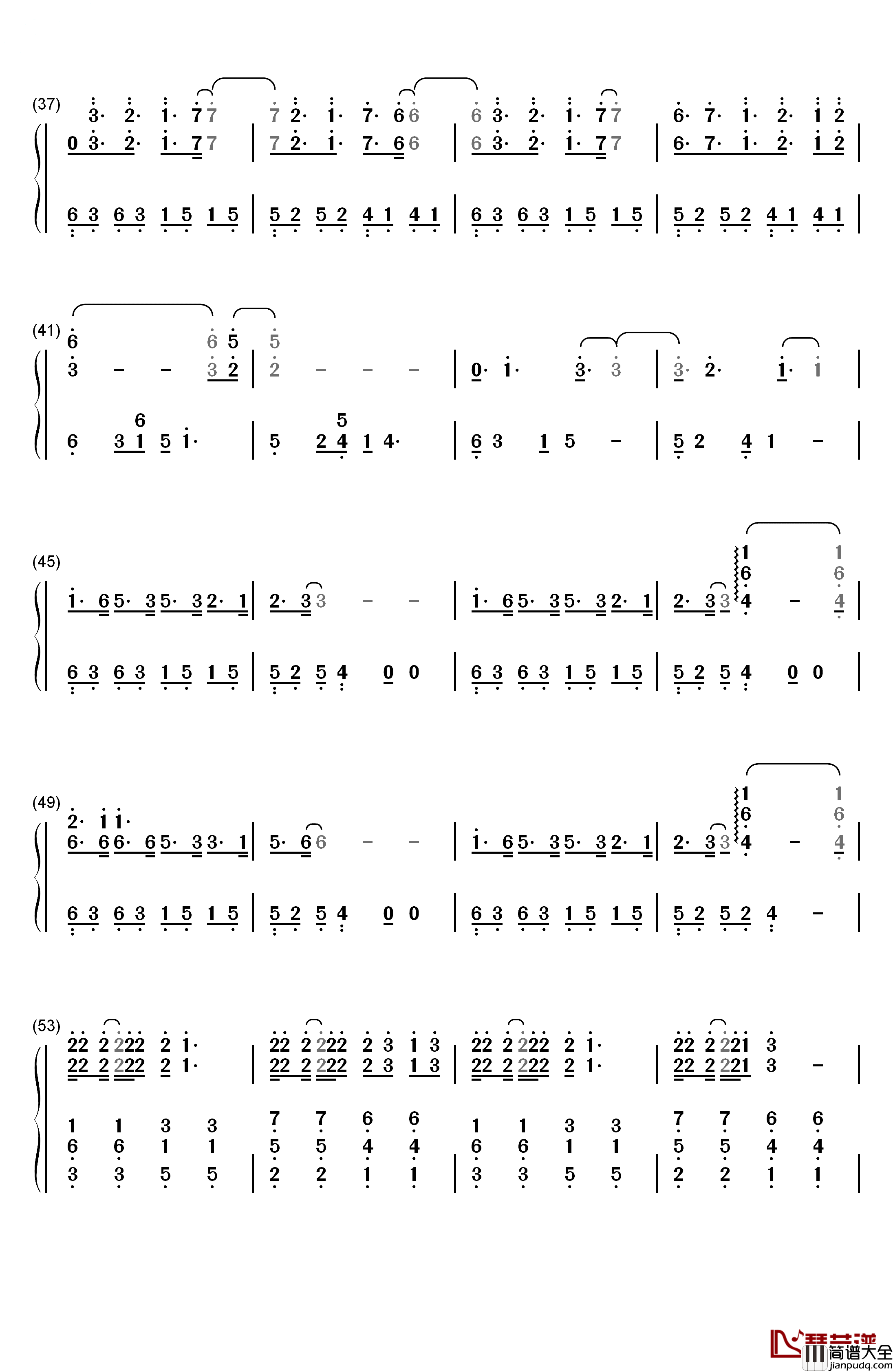 Can't_Live_Without钢琴简谱_数字双手_Hollyn