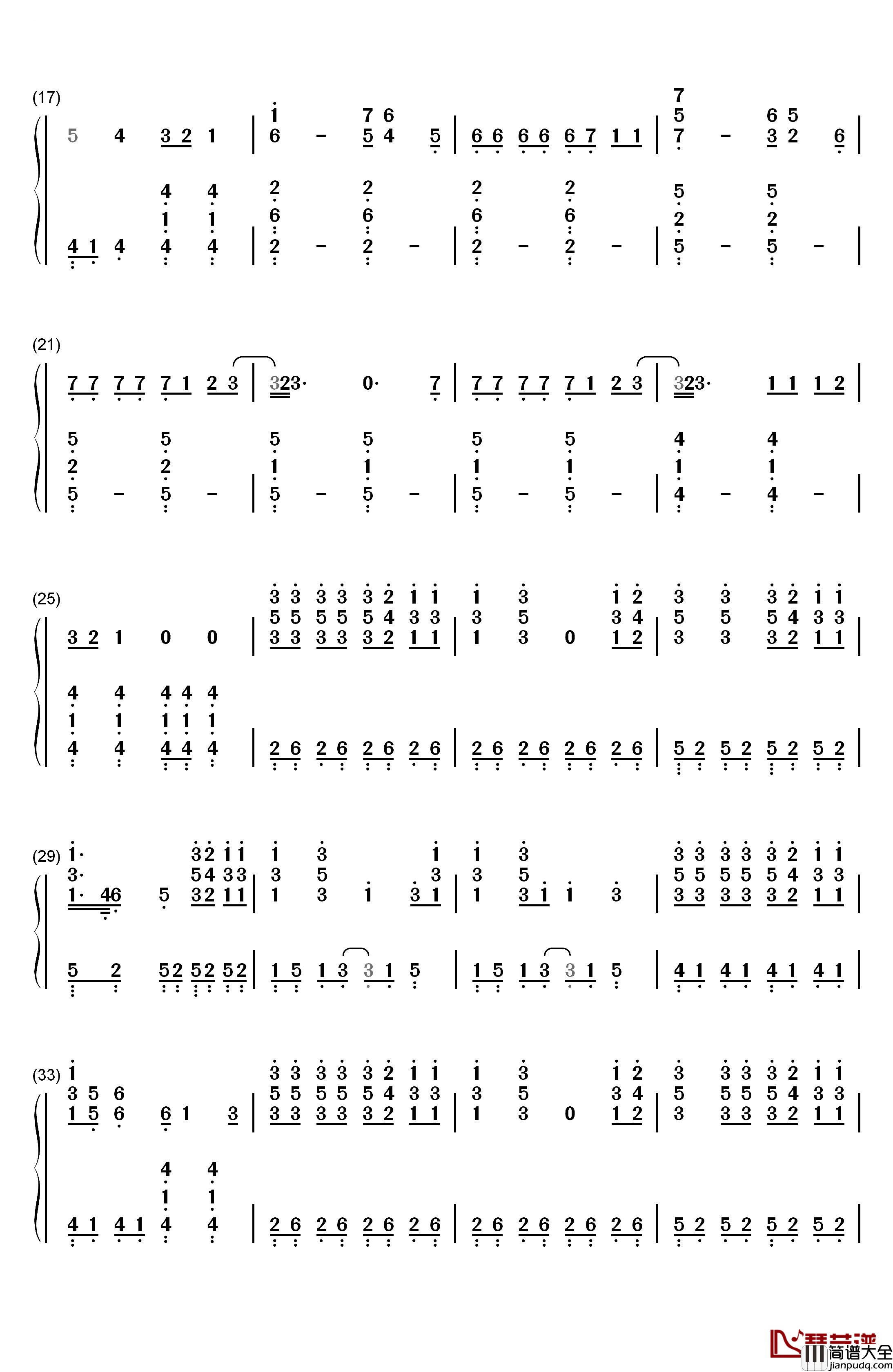 Take_Off钢琴简谱_数字双手_2PM