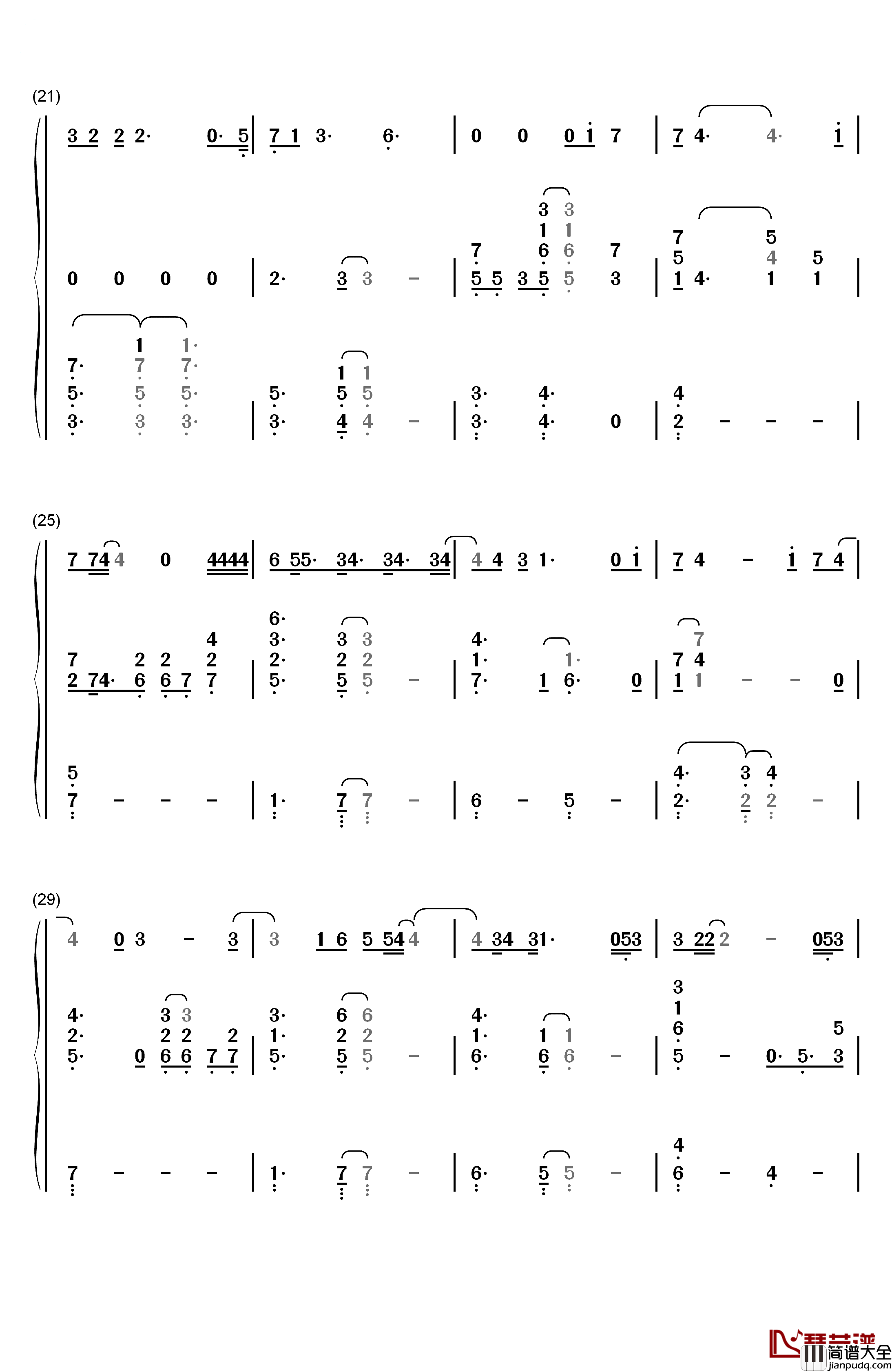 Gravity钢琴简谱_数字双手_Sara_Bareilles