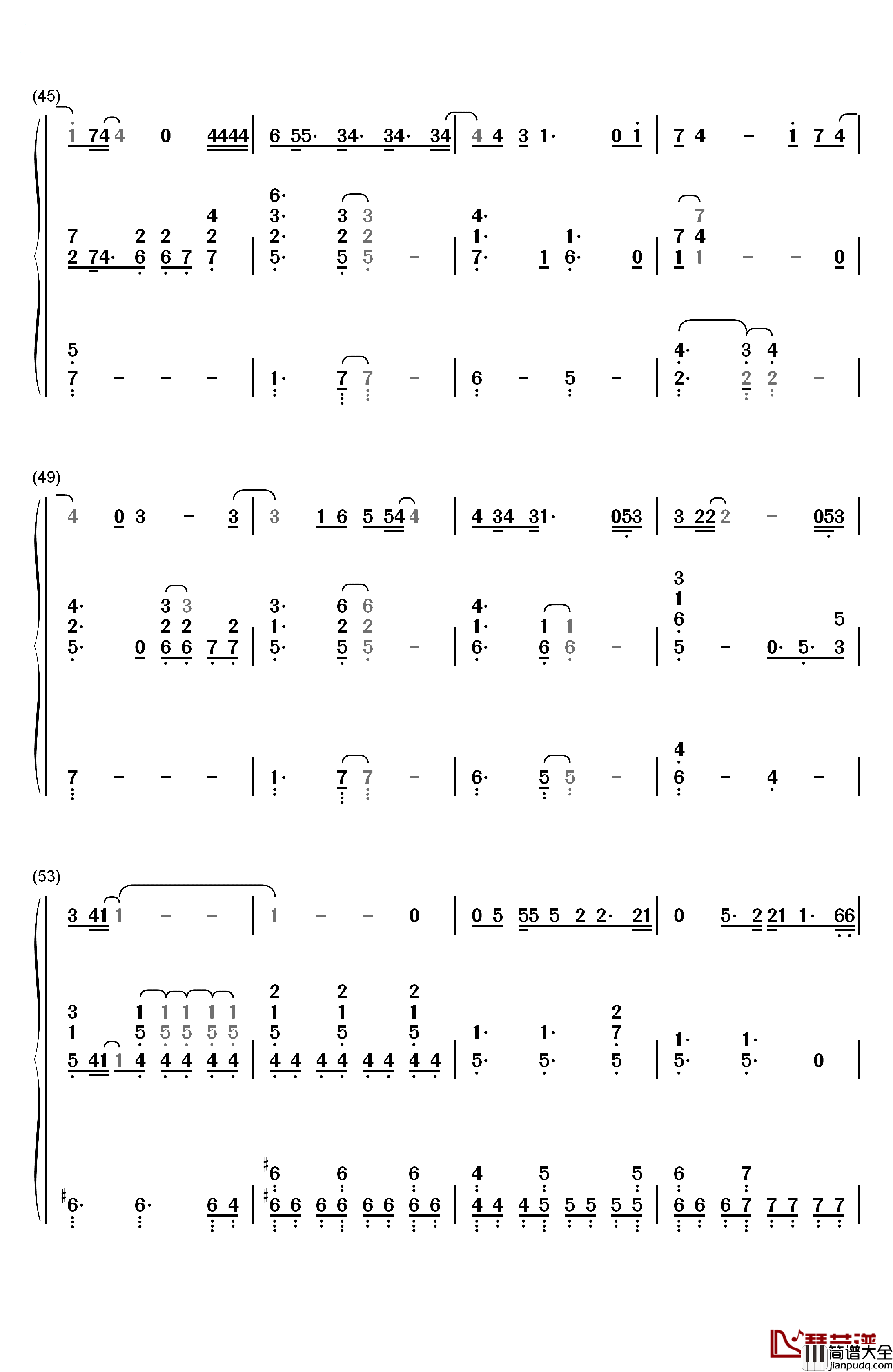 Gravity钢琴简谱_数字双手_Sara_Bareilles