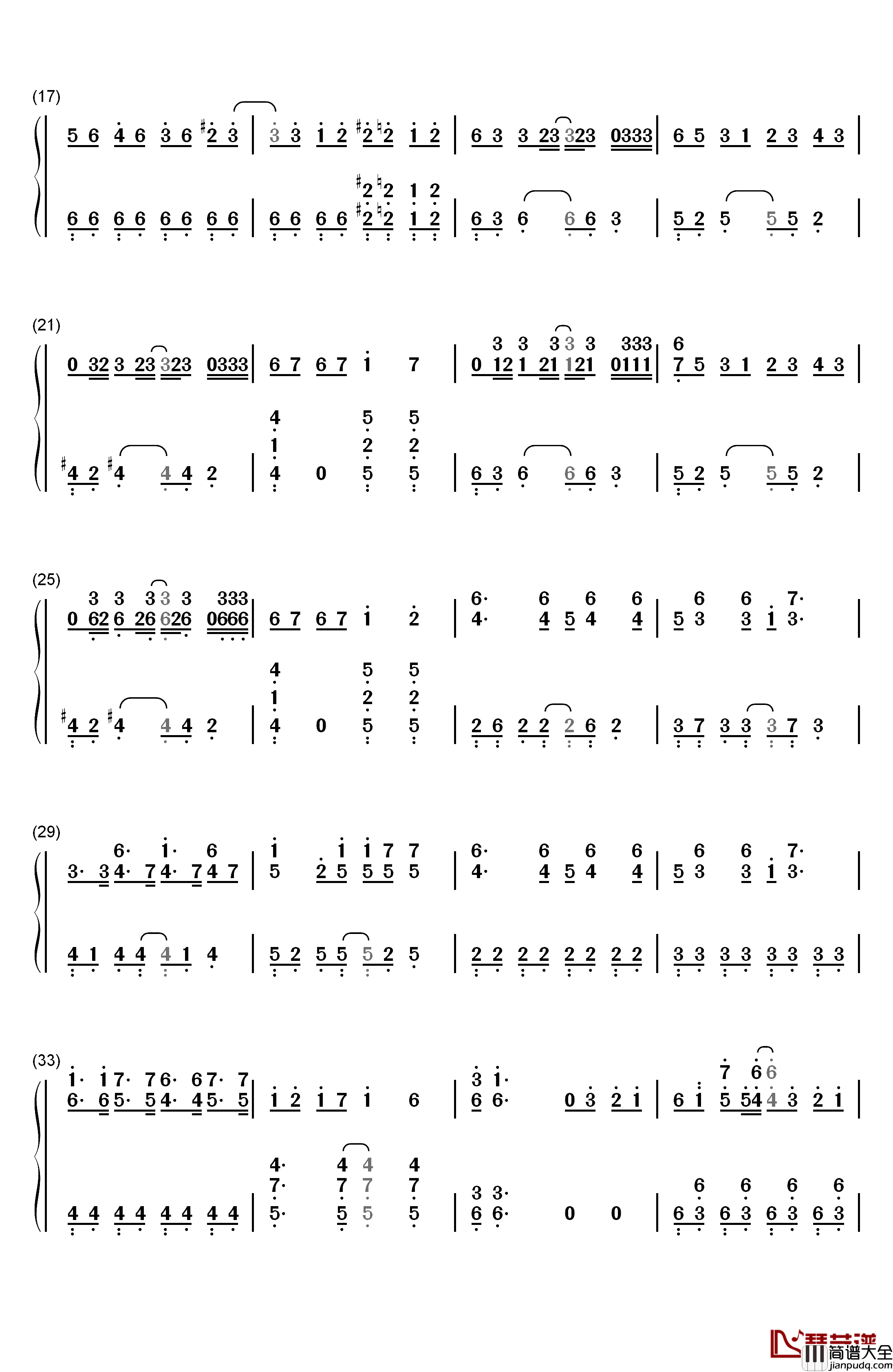 Open_Your_Eyes钢琴简谱_数字双手_亚咲花