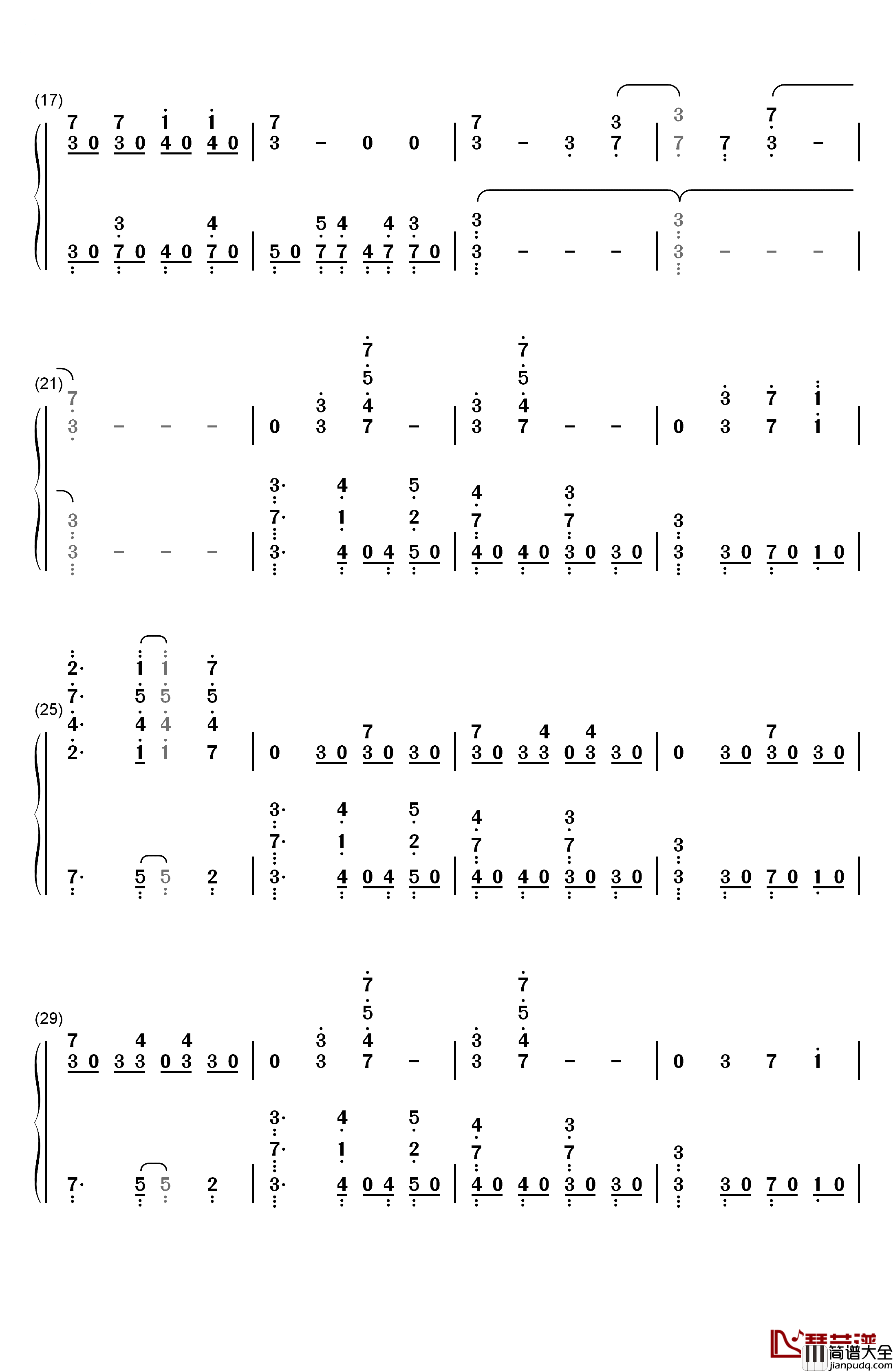 Jingo_Jungle钢琴简谱_数字双手_MYTH_&_ROID