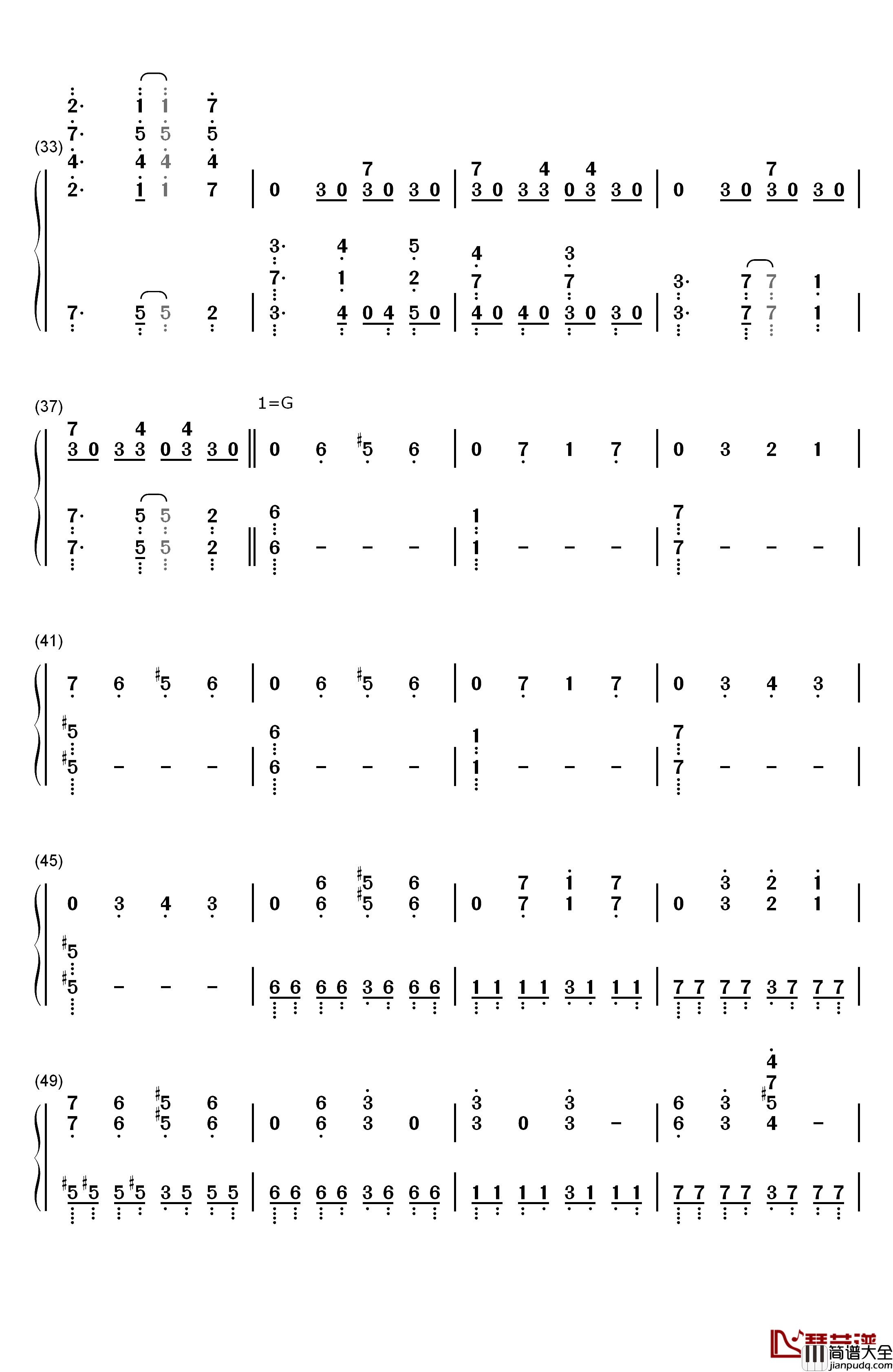 Jingo_Jungle钢琴简谱_数字双手_MYTH_&_ROID