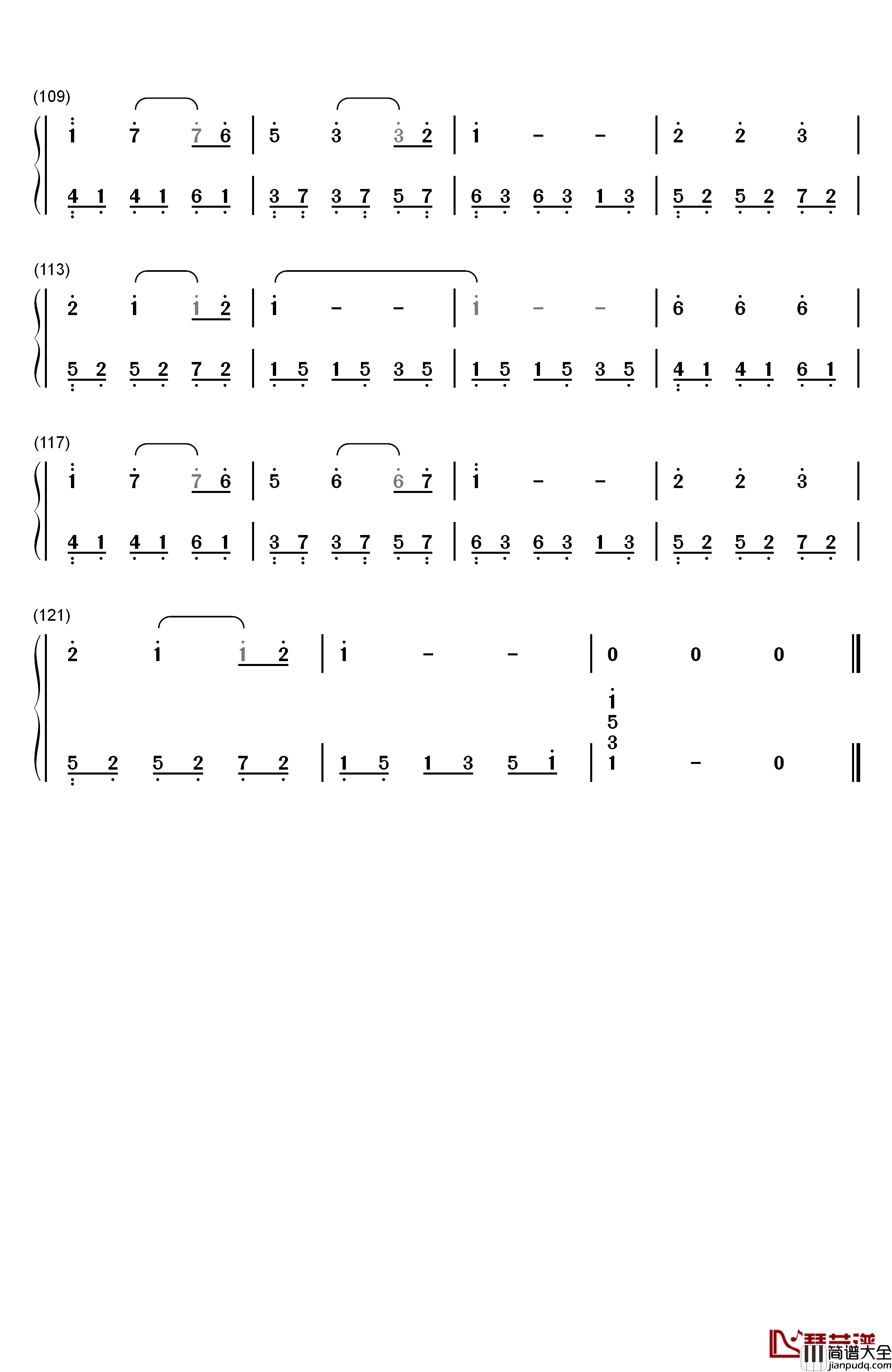 放心去飞钢琴简谱_数字双手_小虎队