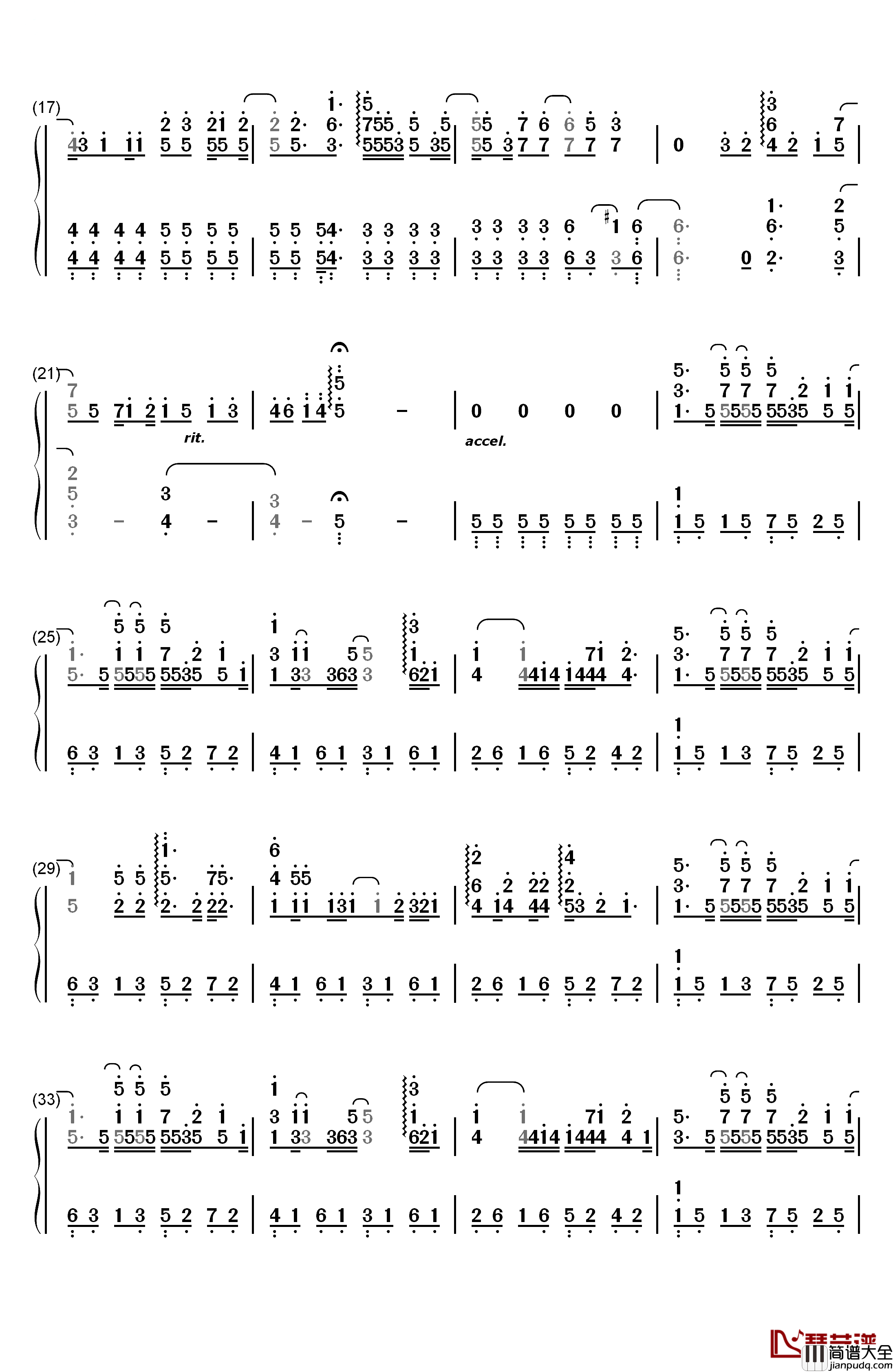 無くした日々にさよなら钢琴简谱_数字双手_スネオヘアー